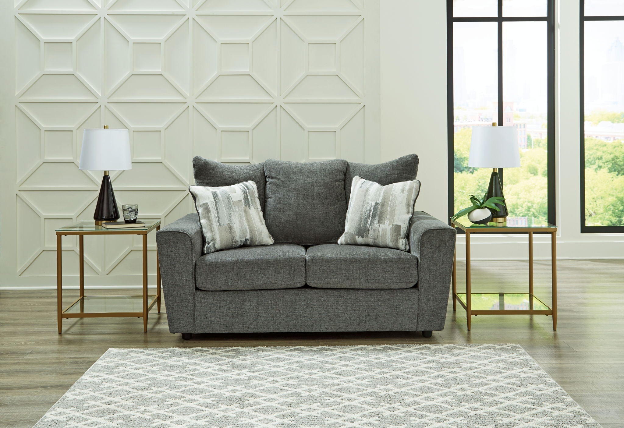 Stairatt - Loveseat - Gravel