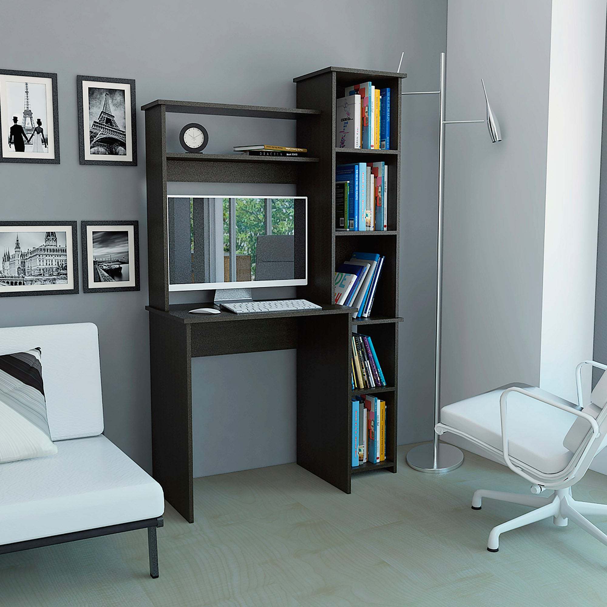Nashville Writing Desk w/ 6 Shelves