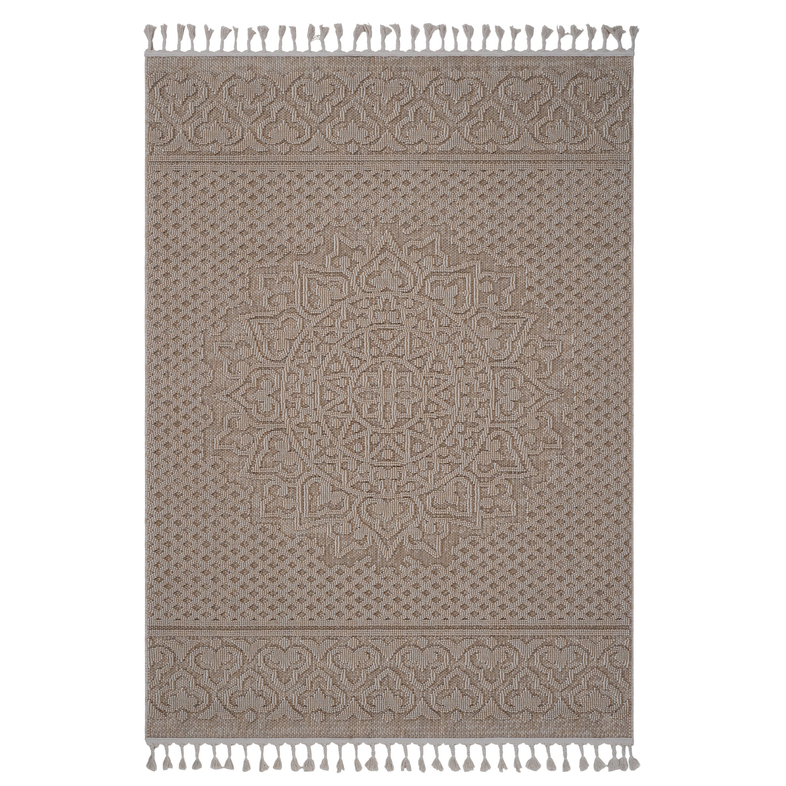 NAAR Guros 5x7 Beige Medallion Rug