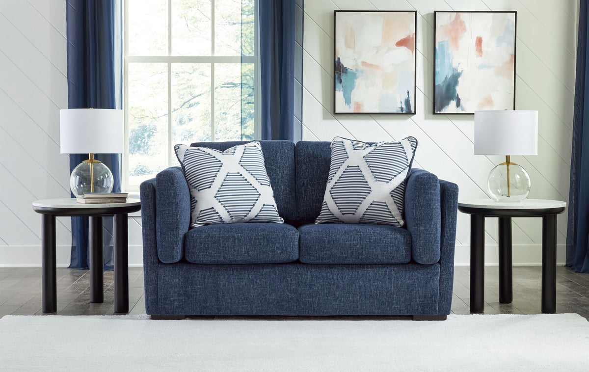 Evansley - Loveseat - Navy