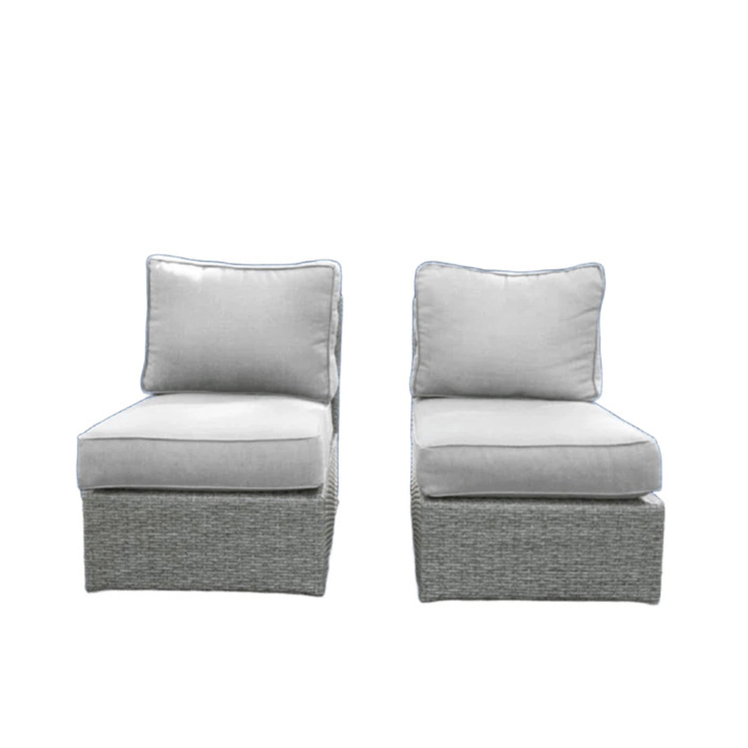 Stylish Patio Chair: Grey Wicker with Cushions for Outdoor Relaxation