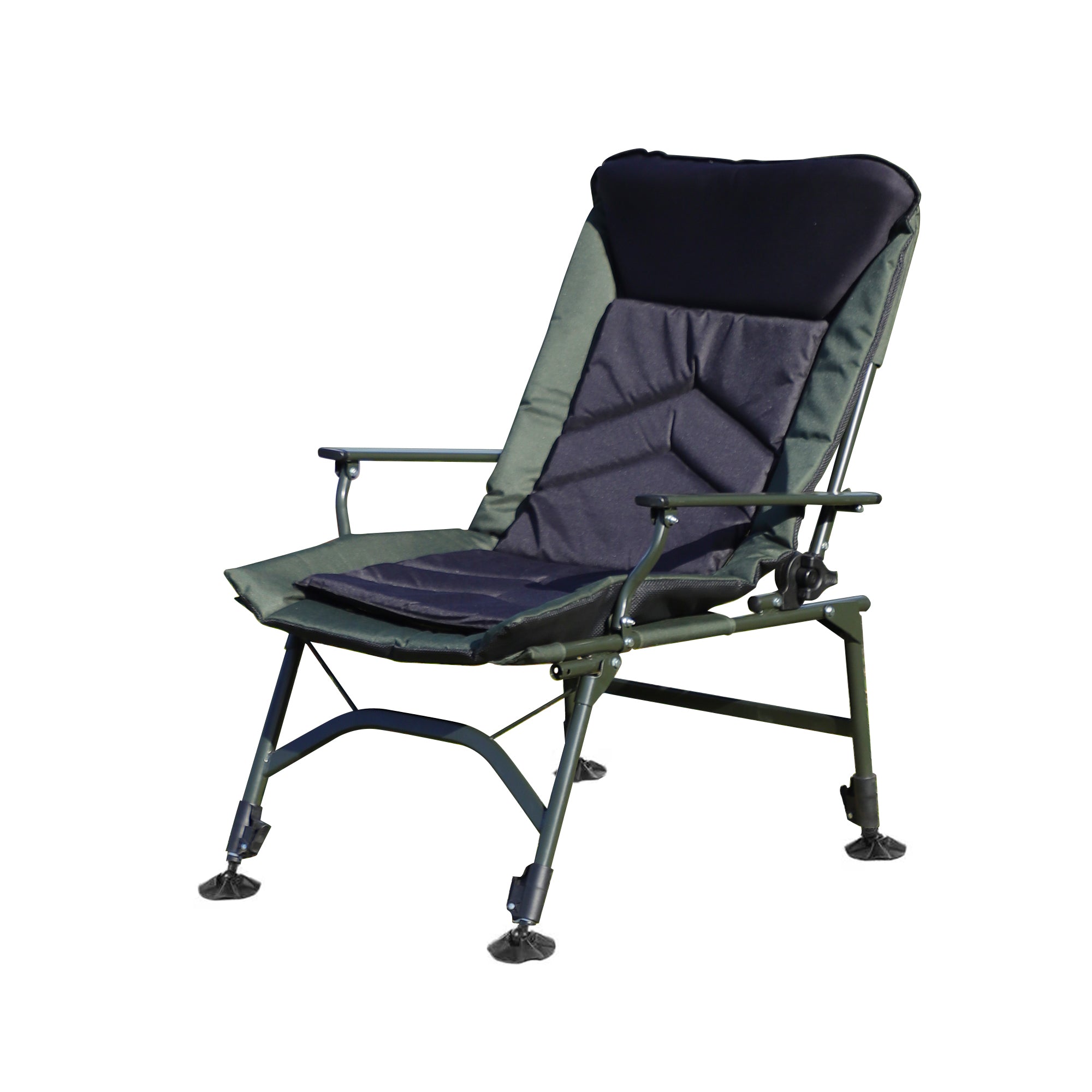 Portable Folding Reclining Camping Lounge Chair - Outdoor Adjustable