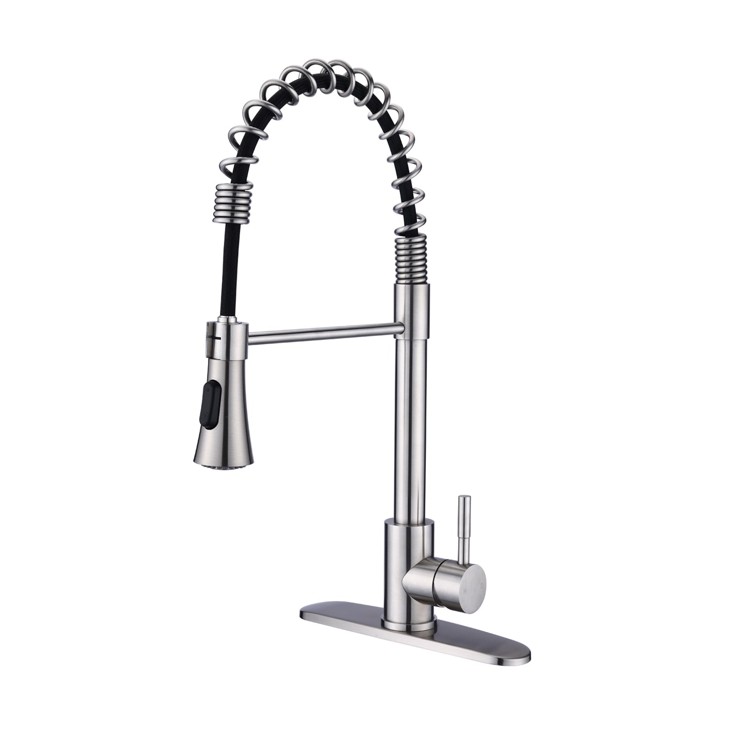 Brushed Nickel Kitchen Faucet w/ Deck Plate
