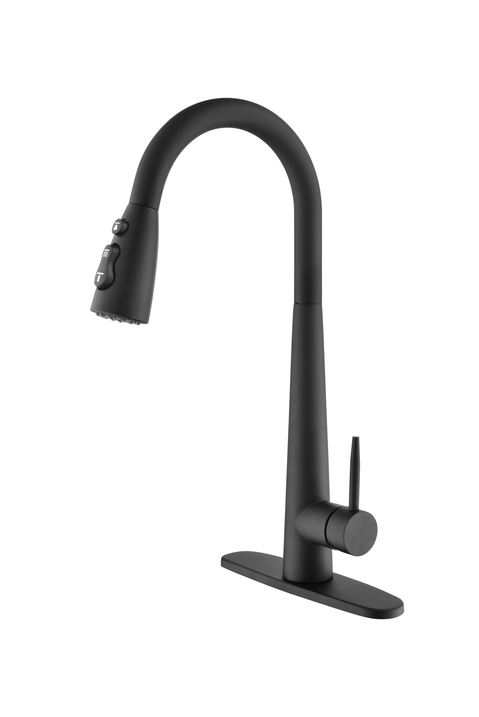 Matte Black Kitchen Faucet: Pull-Down Sprayer