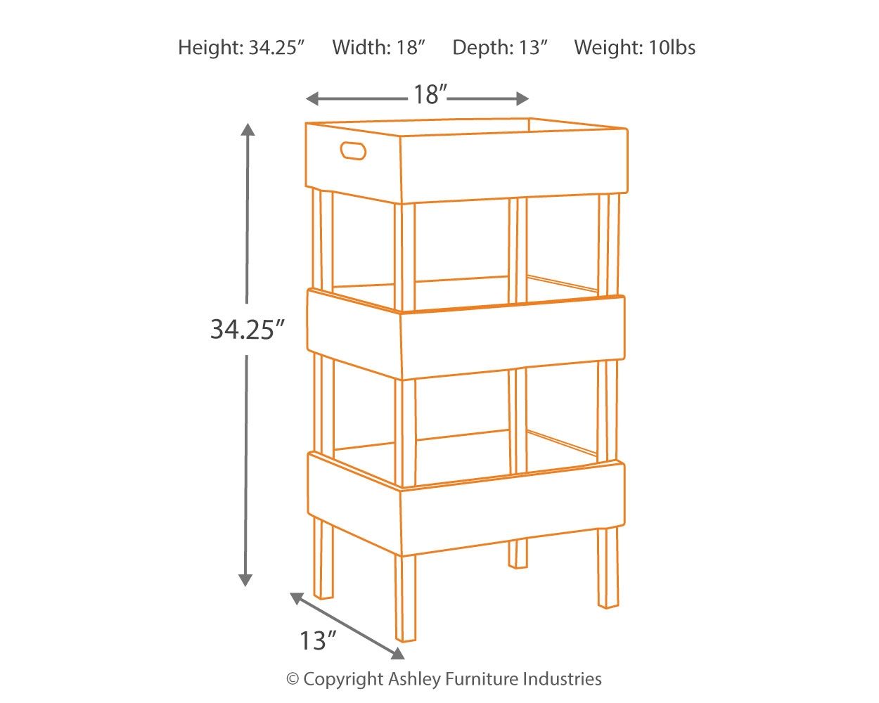 Yulton - Storage Shelf - Antique White