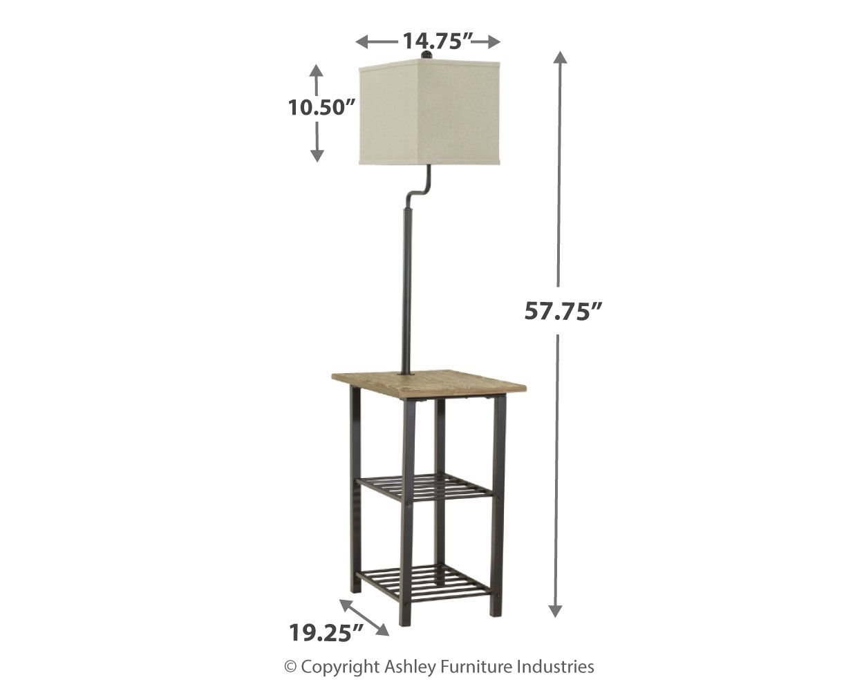 Shianne - Metal Tray Lamp - Black