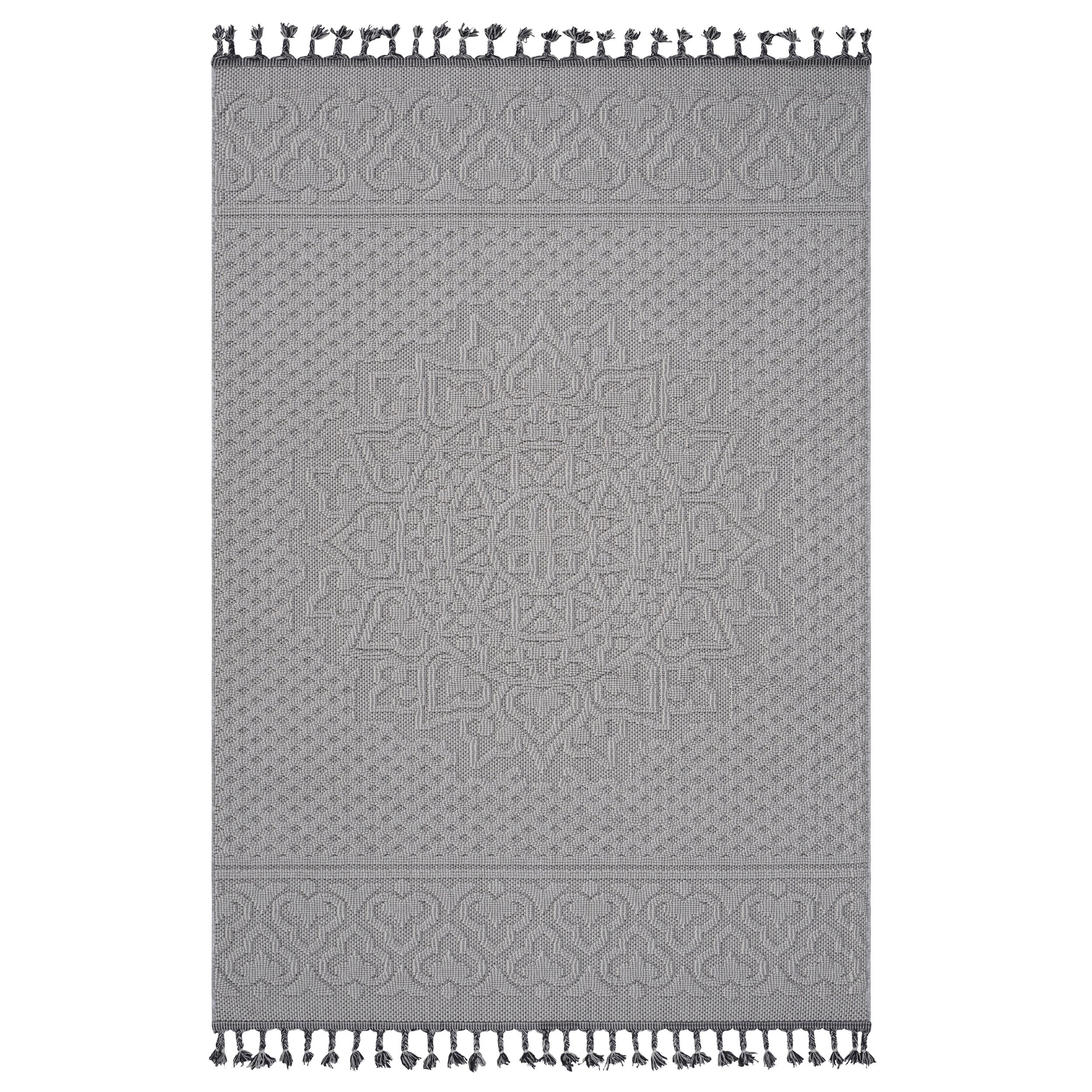 NAAR Guros Rug: 8x10 Ivory/White Medallion
