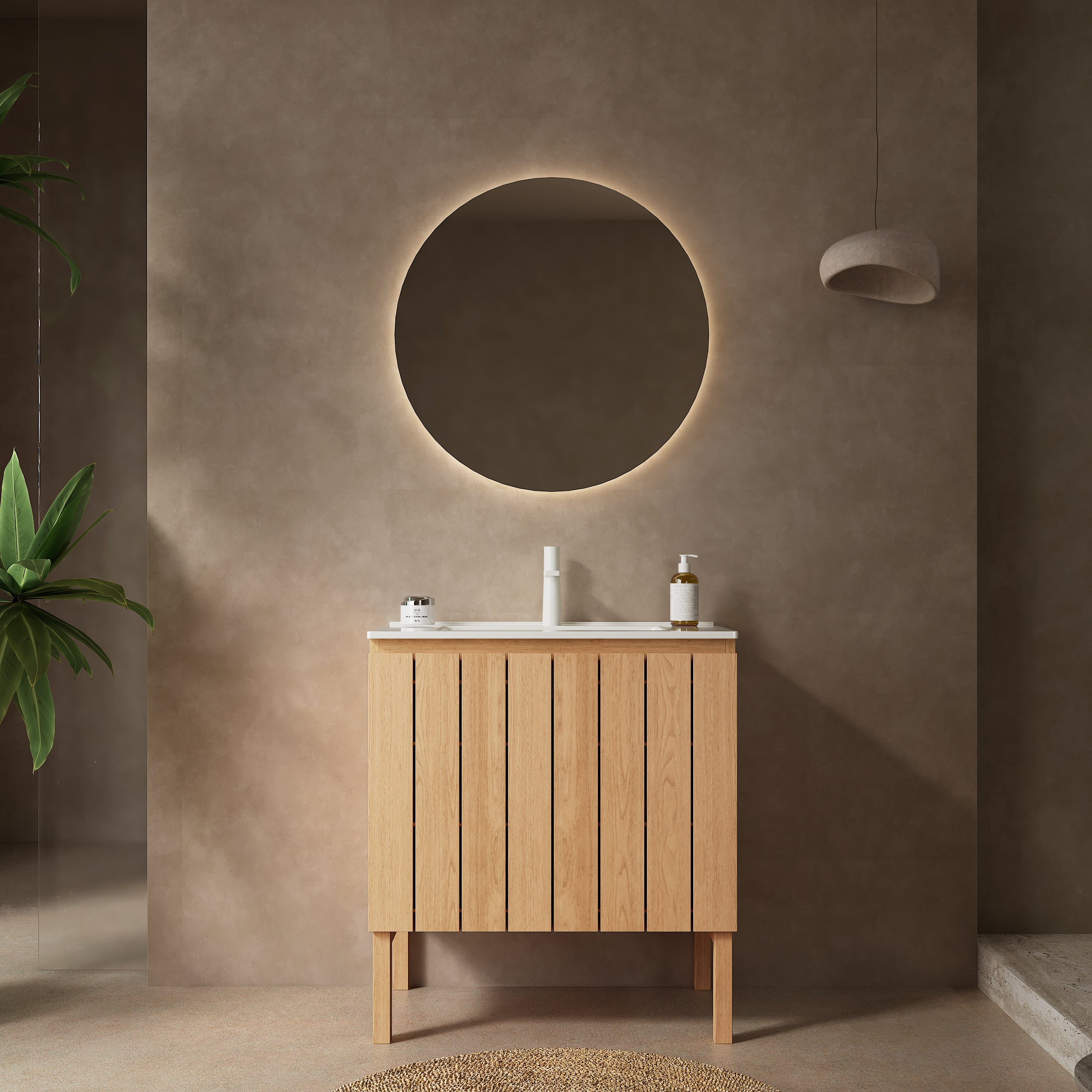 NIKO 30" White Bathroom Vanity with Sink
