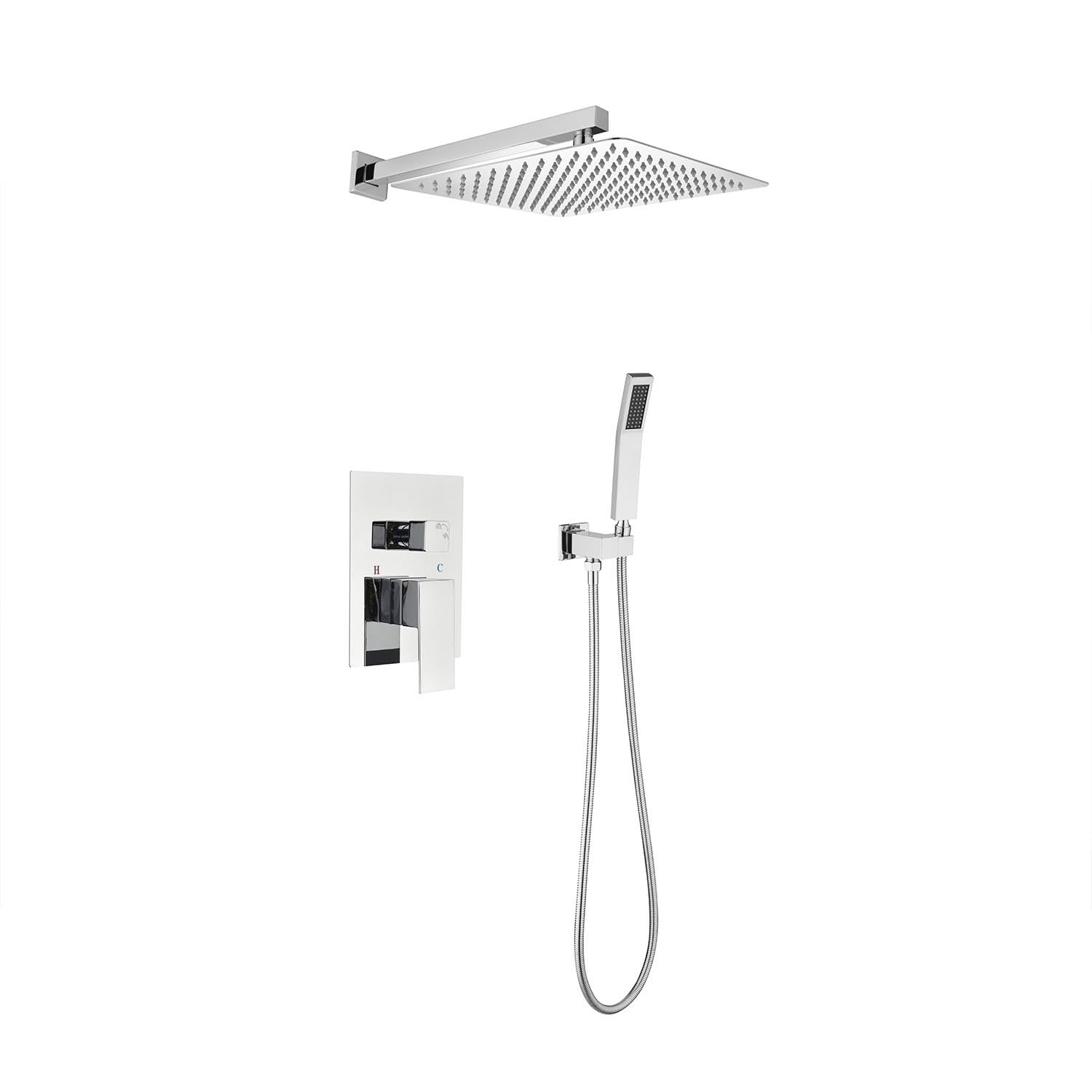 12" Wall Mount Rain Shower Head System