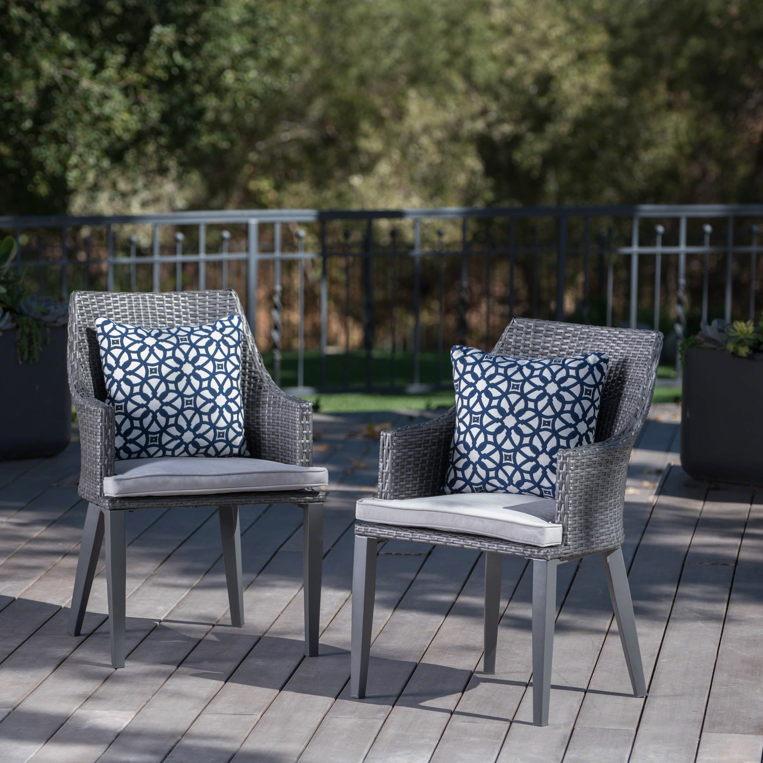 Grey Patio Chairs (Set of 2) - Hillhurst MP2 Outdoor Seating