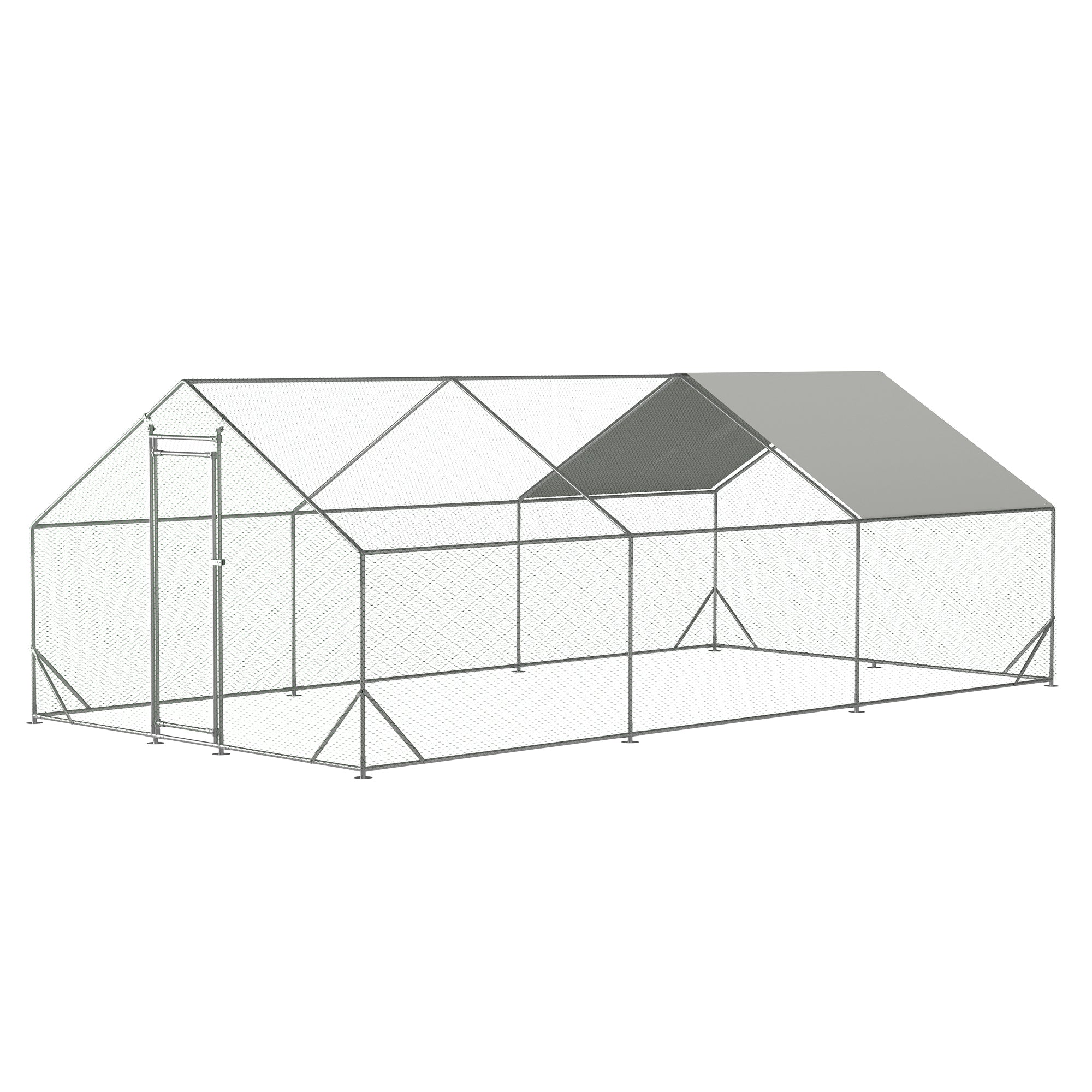 Giant Metal Chicken Coop (10x20ft) w/ Run