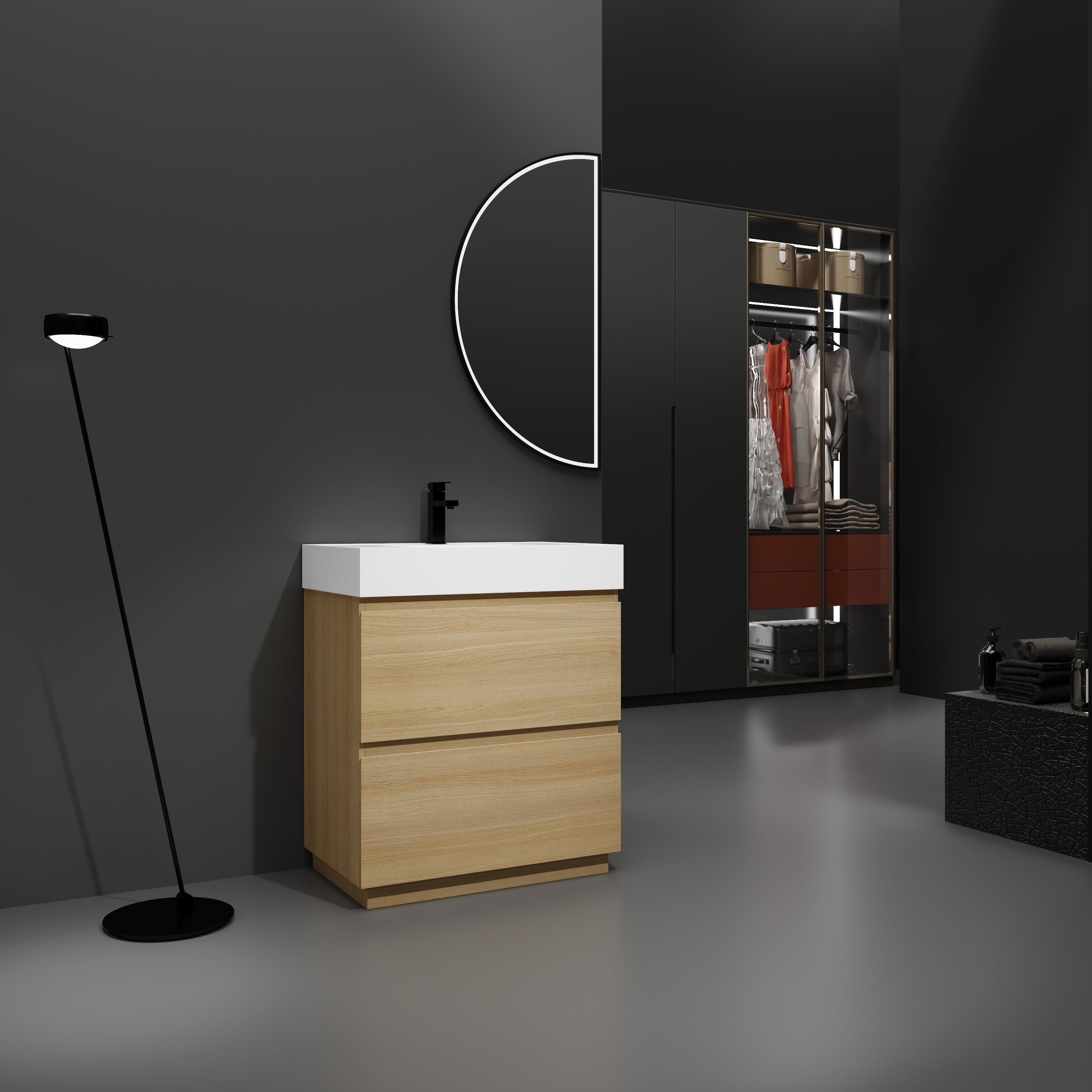 Modern 30" Single Sink Bathroom Vanity Combo