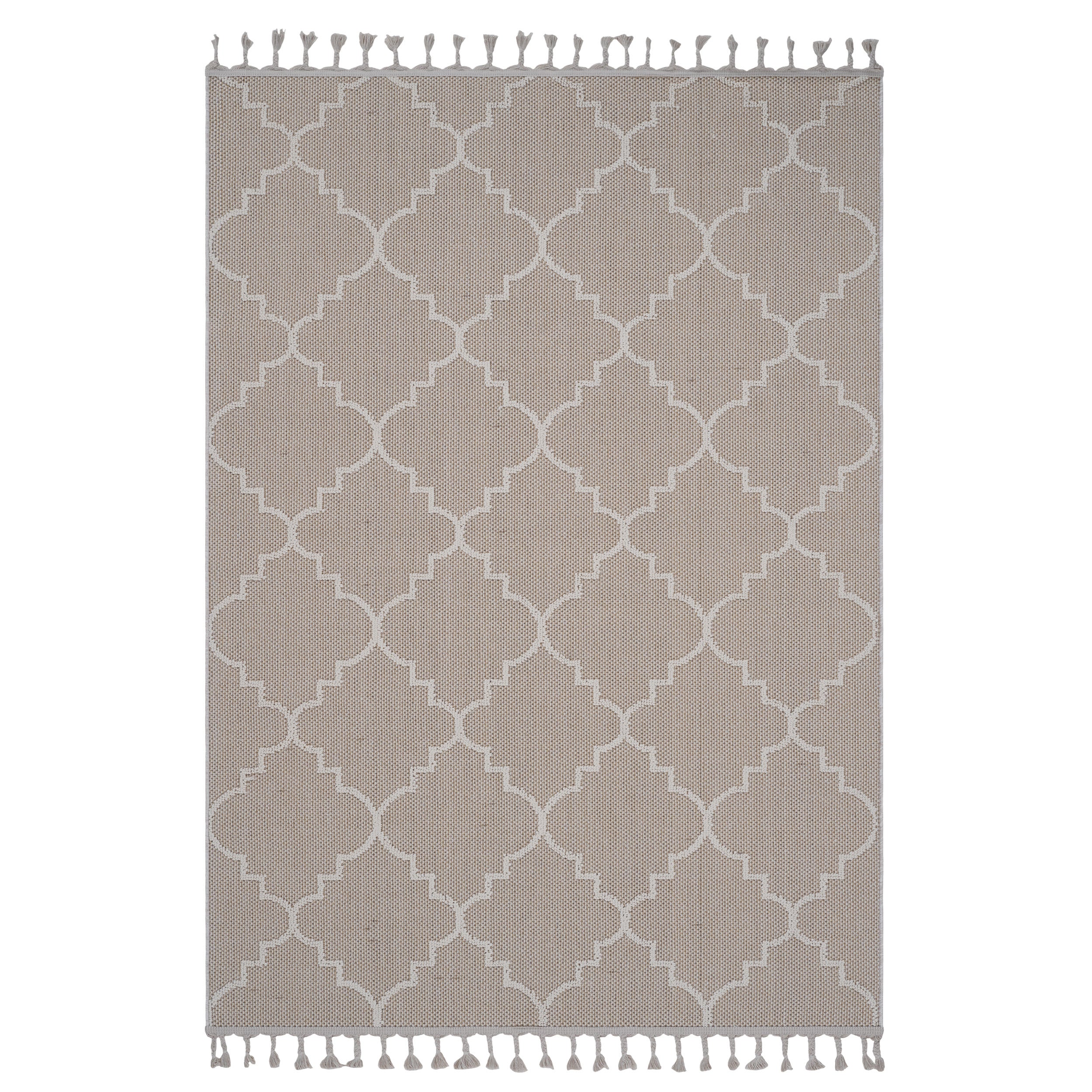 NAAR Guros 8x10 Ivory Rug: Indoor/Outdoor