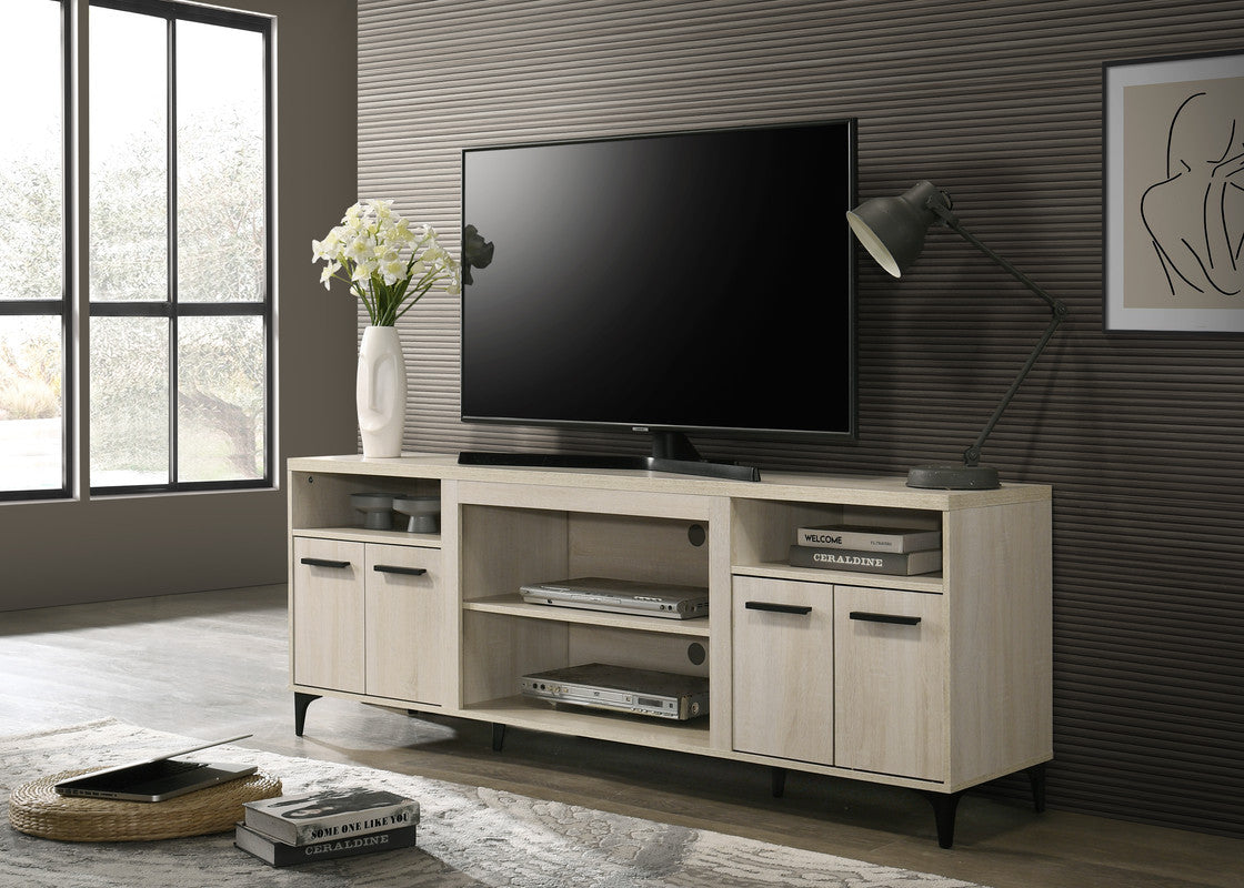 Evander 70" Oak TV Stand | 4-Door Media Console