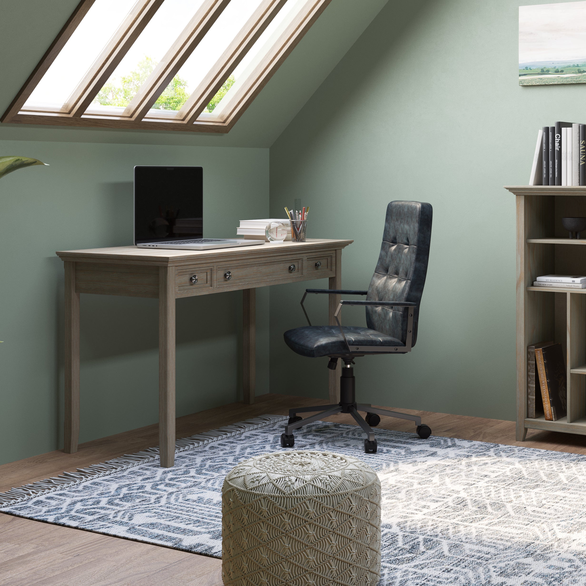 Amherst Desk - Distressed Gray | Stylish Home Office Desk