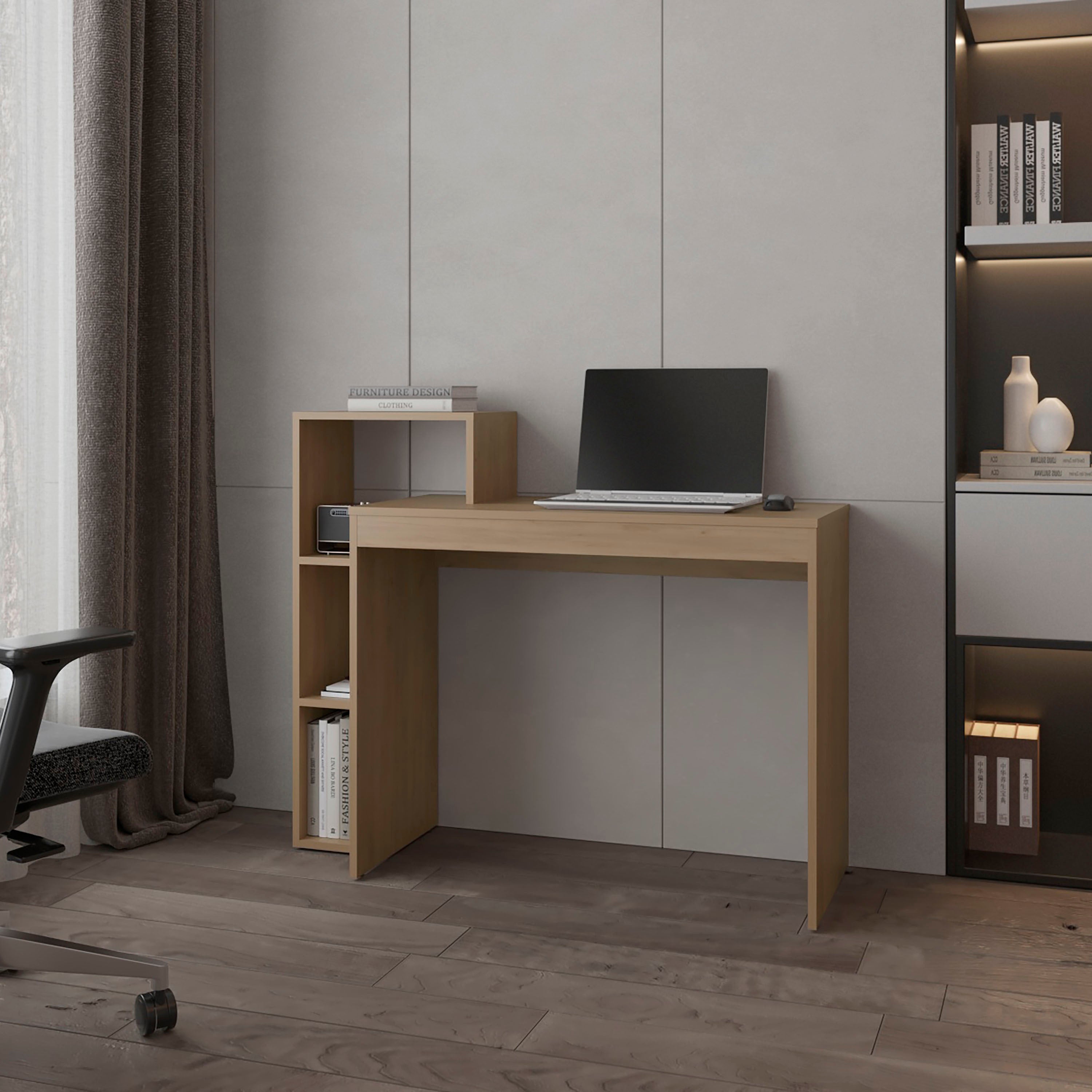 Salomé Oak Computer Desk w/ O
