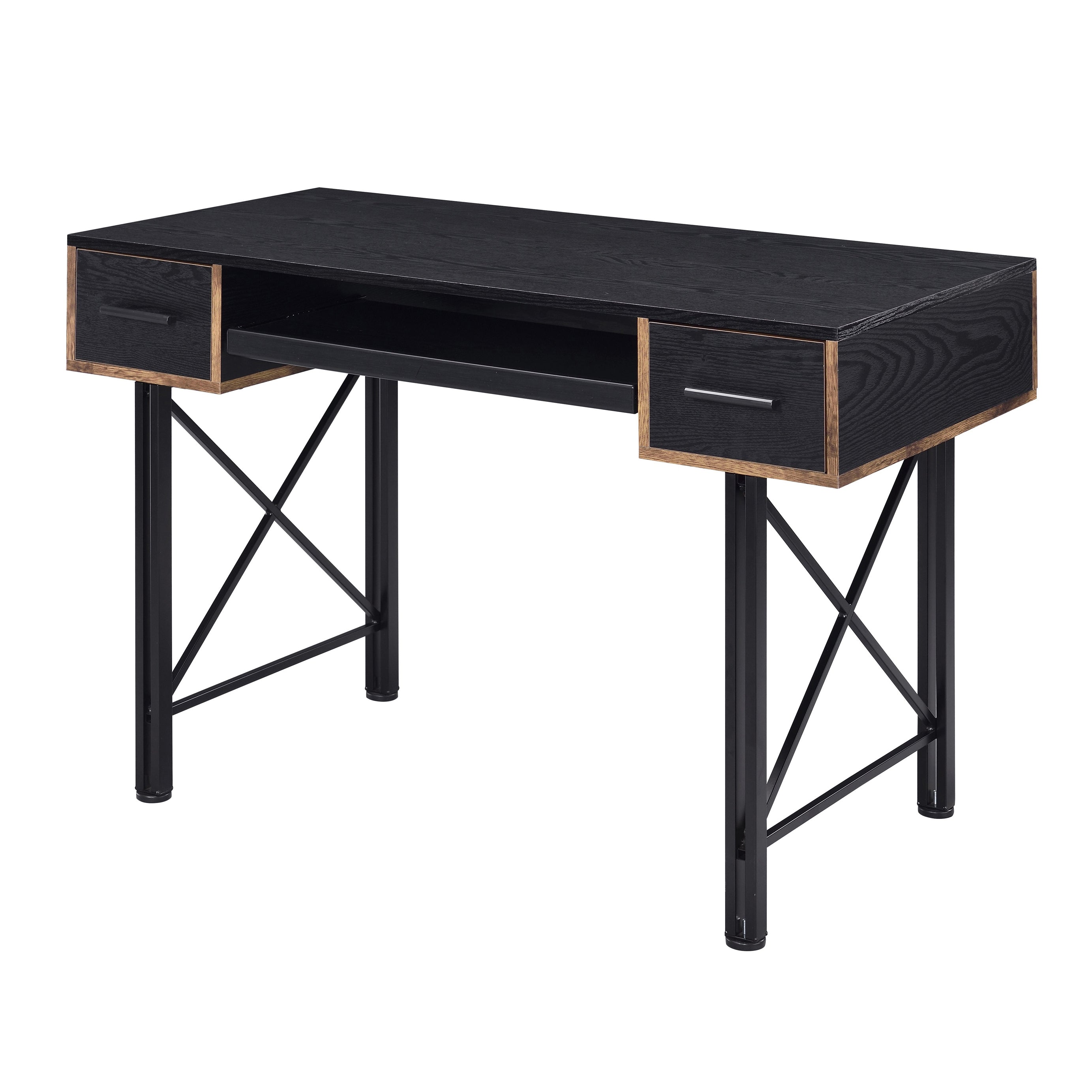 Black Computer Desk w/ Keyboard Tray