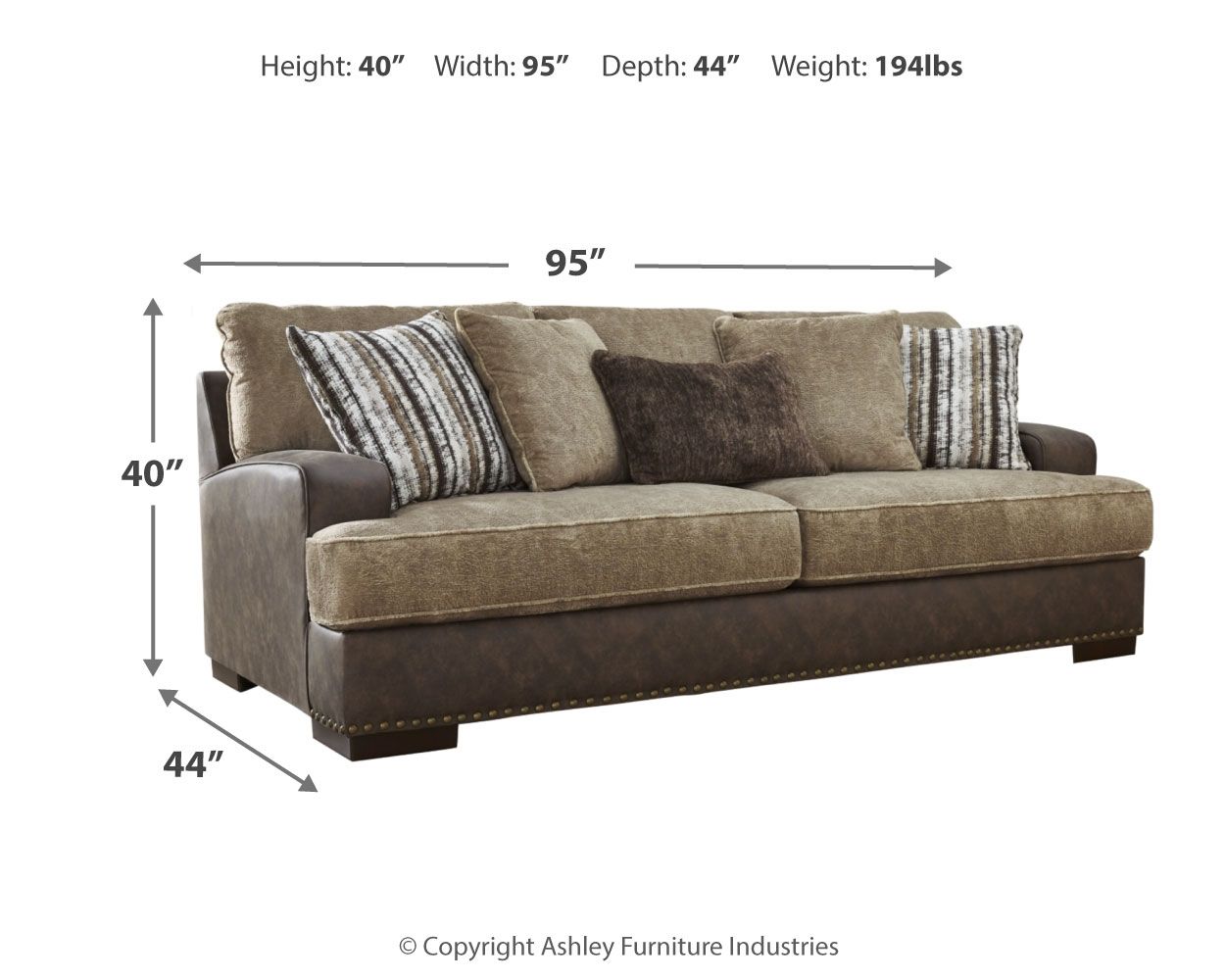 Alesbury - Sofa - Chocolate