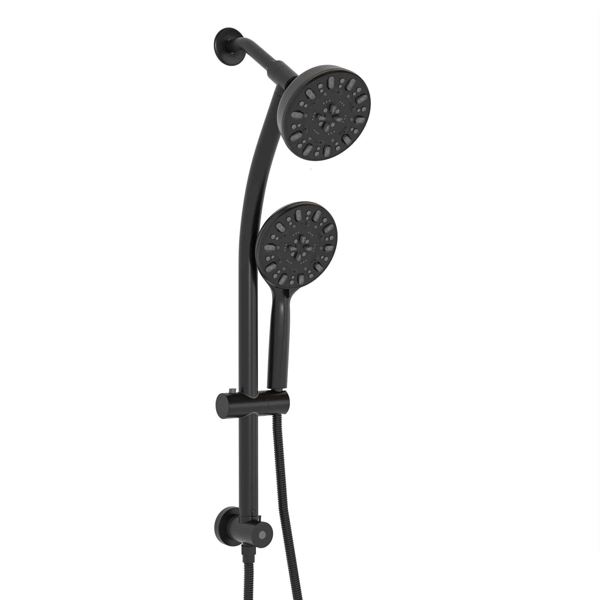 Dual Shower Head System: 4.7" Rain & 7-Function Handheld