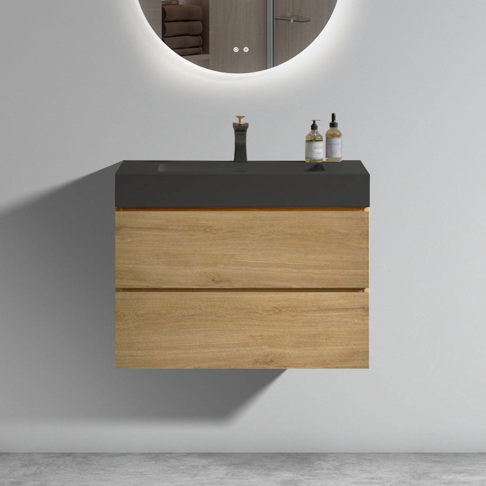 Alice 30" Oak Bathroom Vanity with Sink