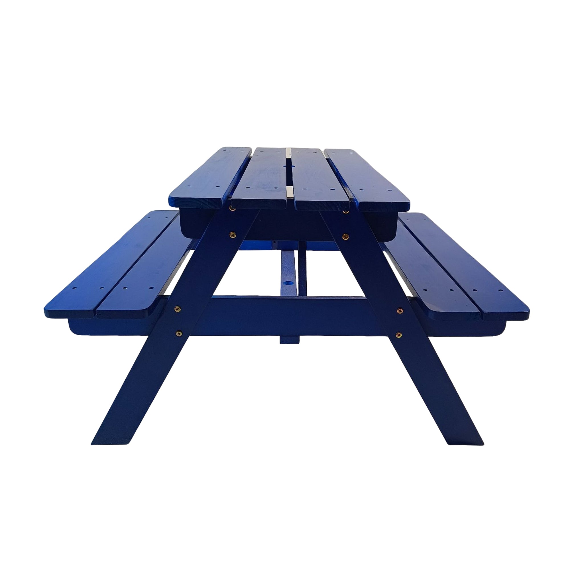 Blue Solid Wood Kids Dining Table & Chairs Set - Durable, Multi-functional