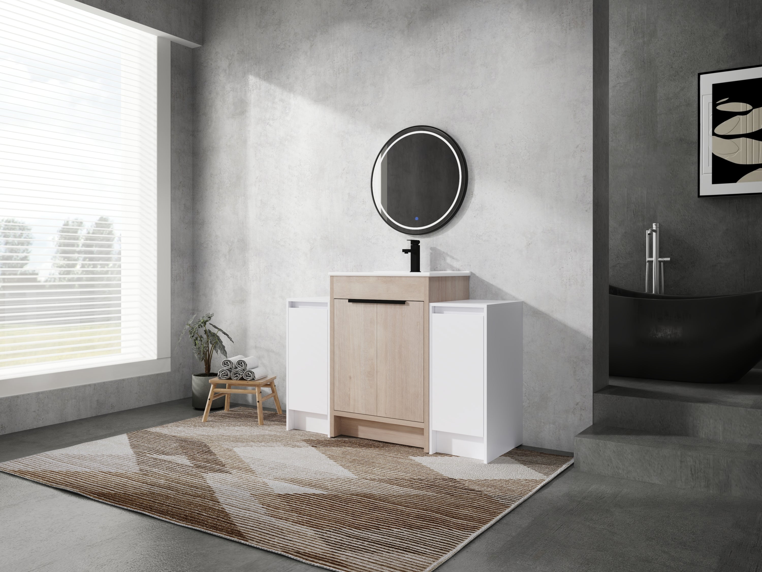 48" Freestanding Bathroom Vanity w/ Sink & Cabinets