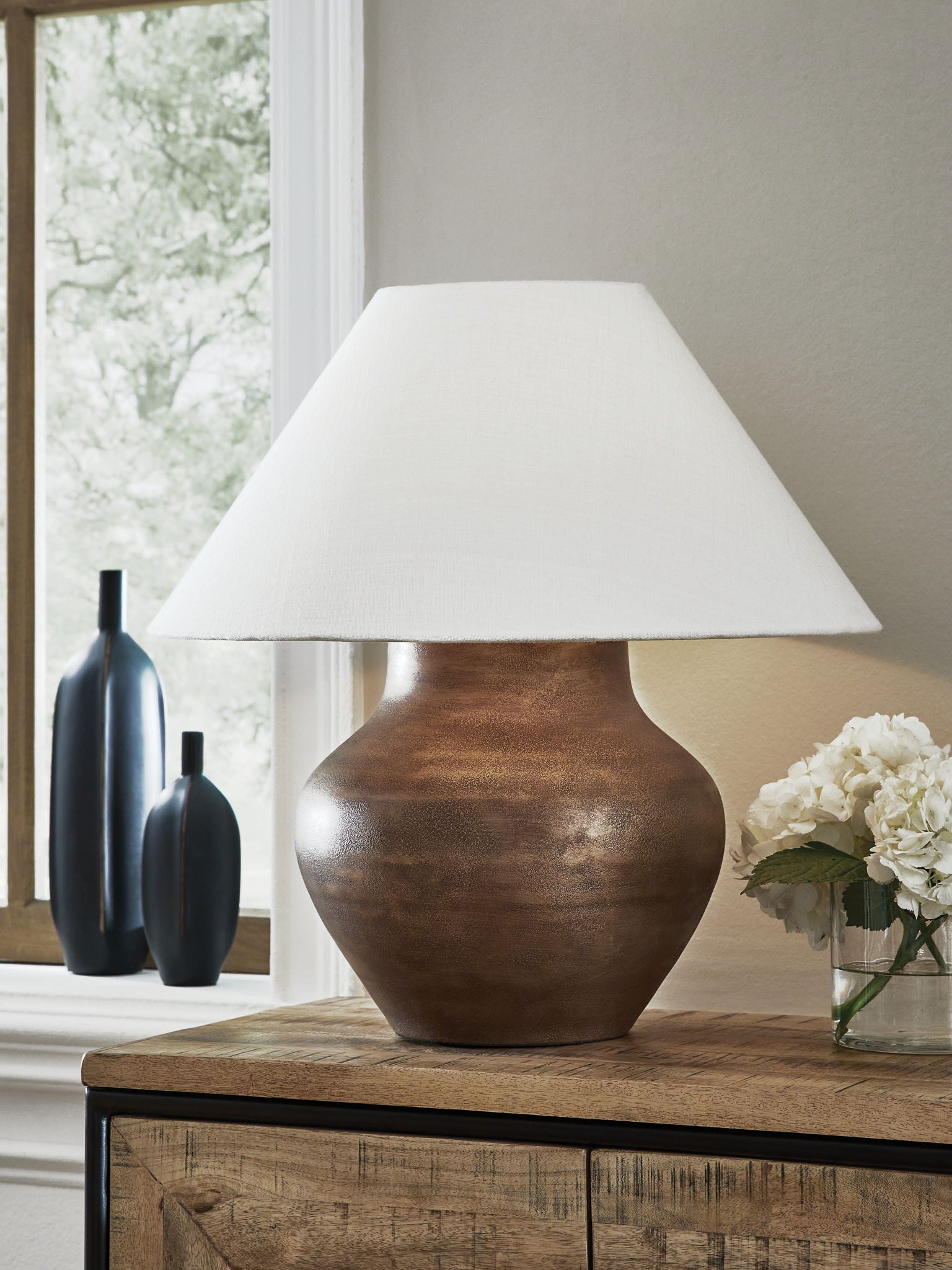 Whitham - Metal Table Lamp - Antique Copper Finish