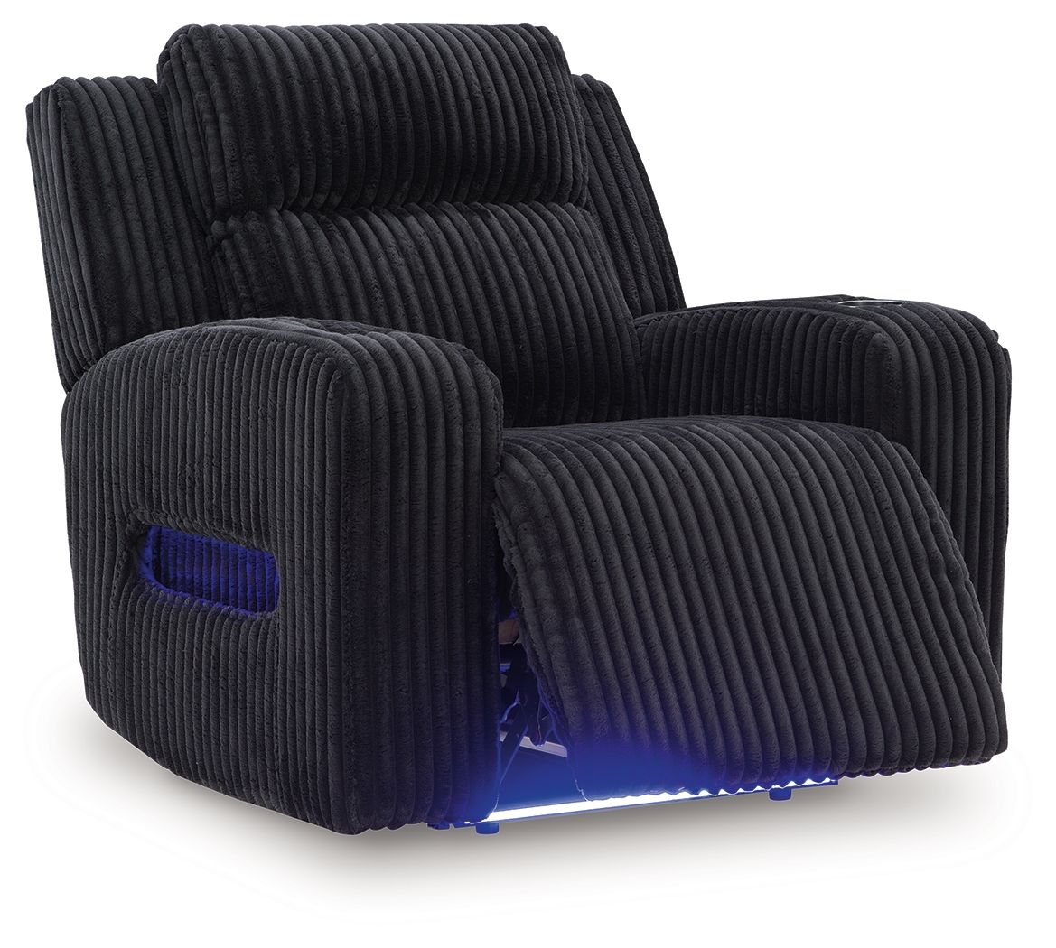 Forest Lake - Power Recliner With Adj Headrest - Black