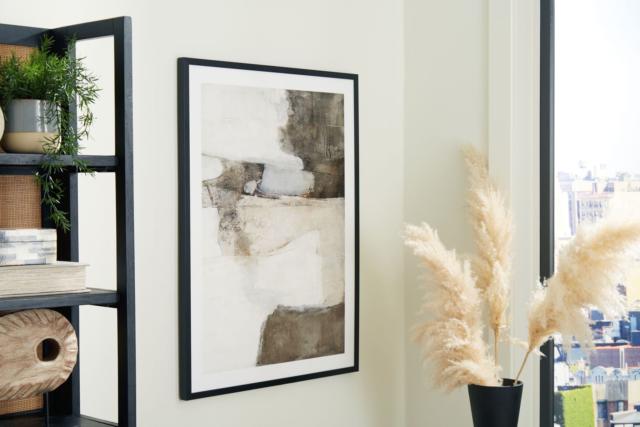 Aldricton - Wall Art - Brown / White