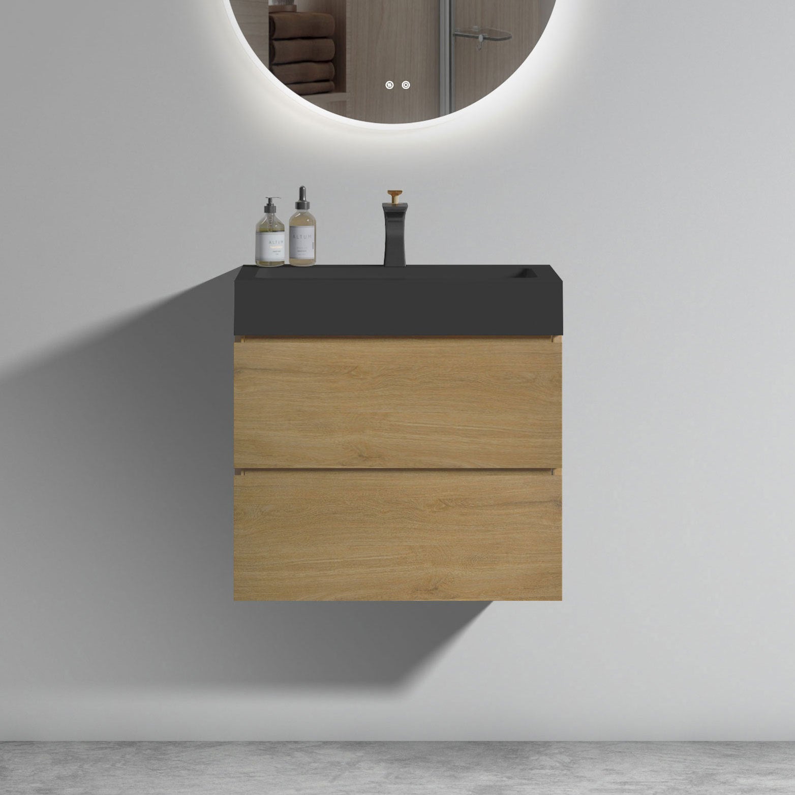 Alice 24" Oak Bathroom Vanity with Sink