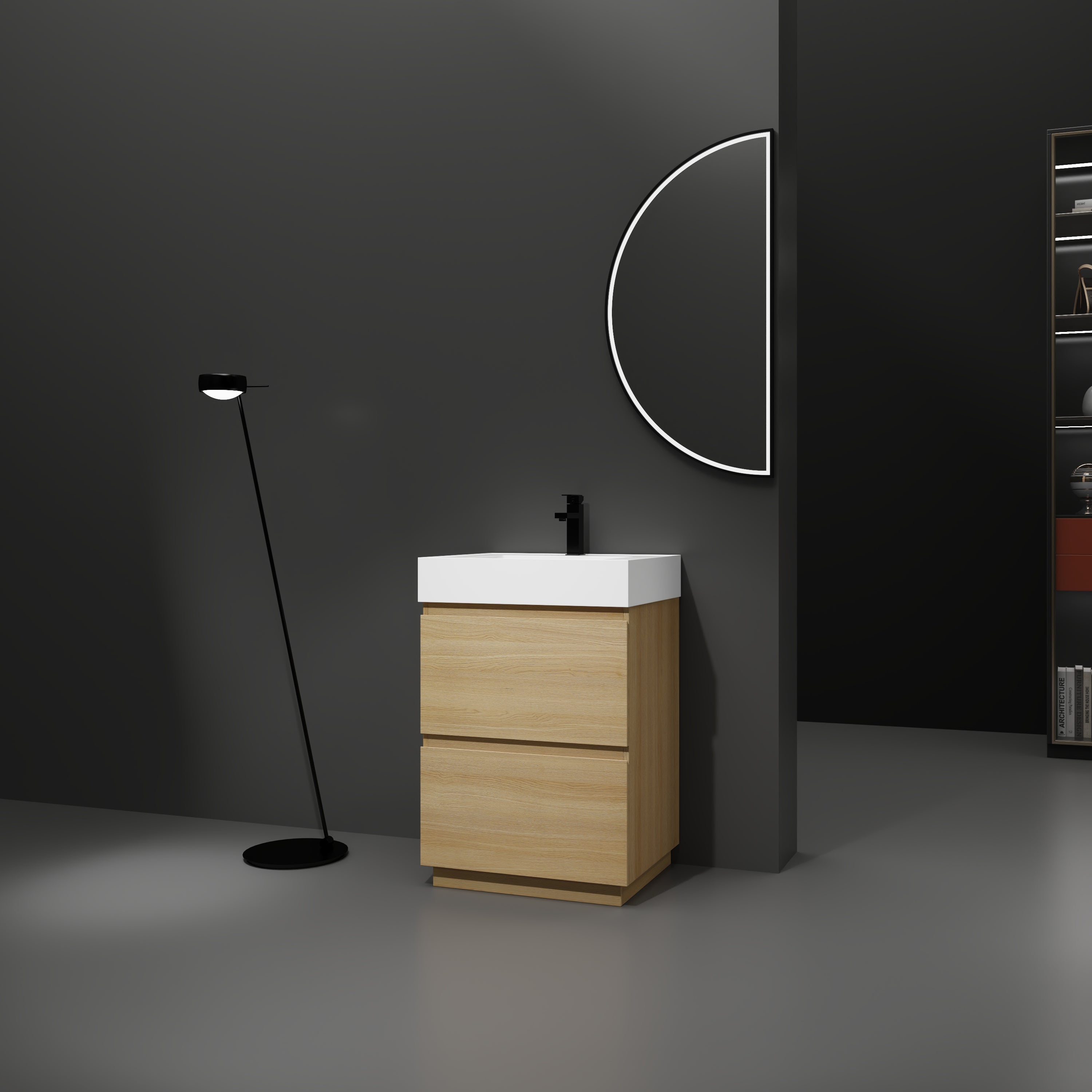 Modern 24" Bathroom Vanity with Single Sink