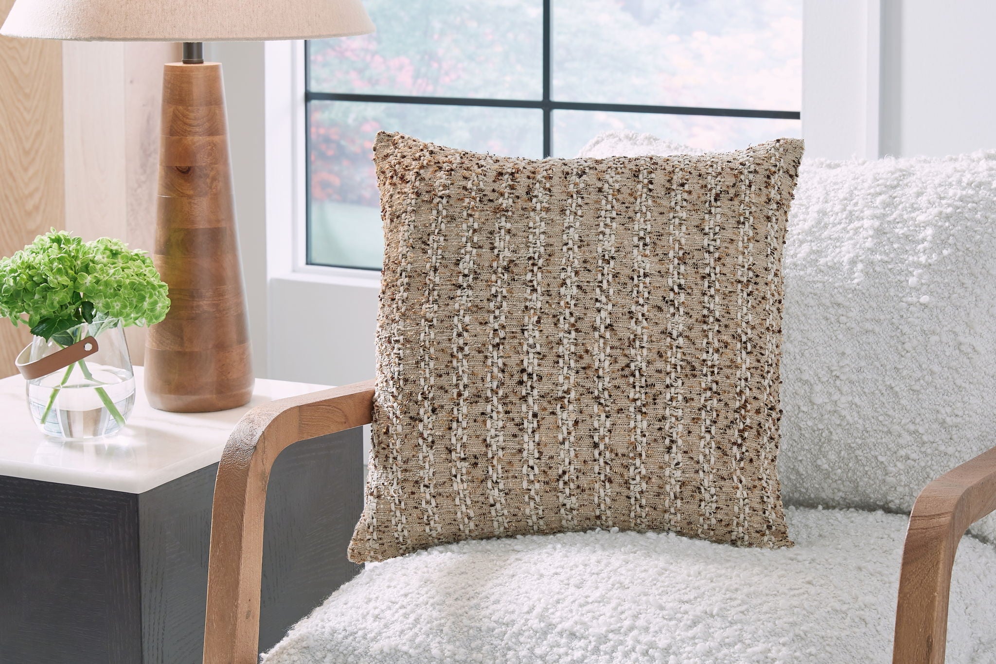 Vorlane - Pillow (Set of 4) - Tan / Brown / White