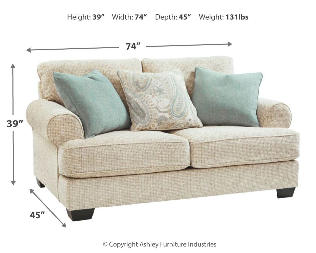 Monaghan - Loveseat - Sandstone