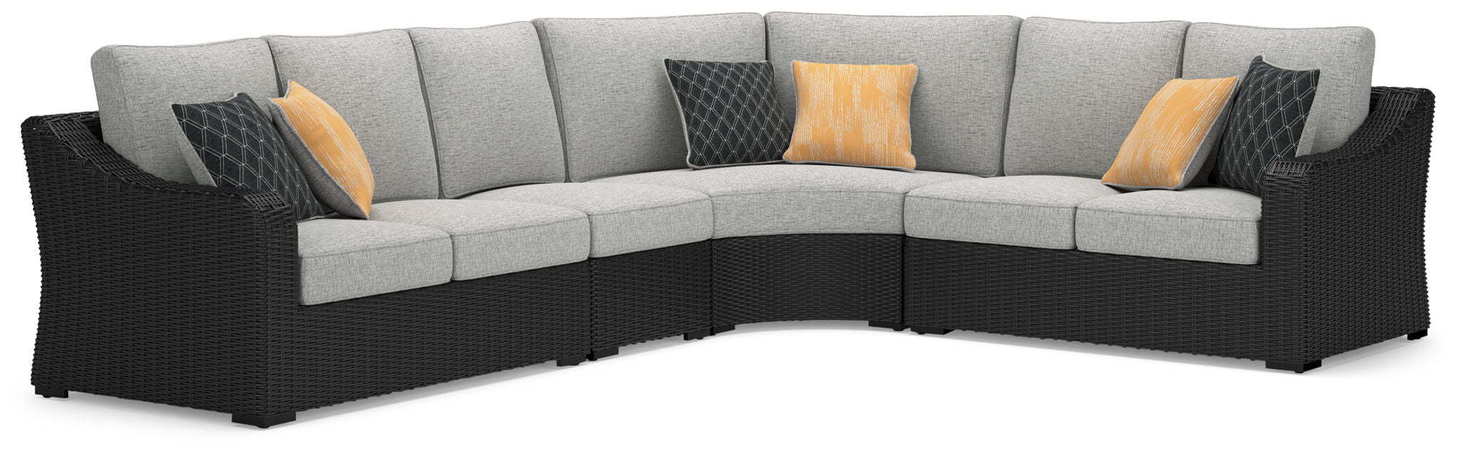 Beachcroft - 4-Piece Outdoor Sectional - Black