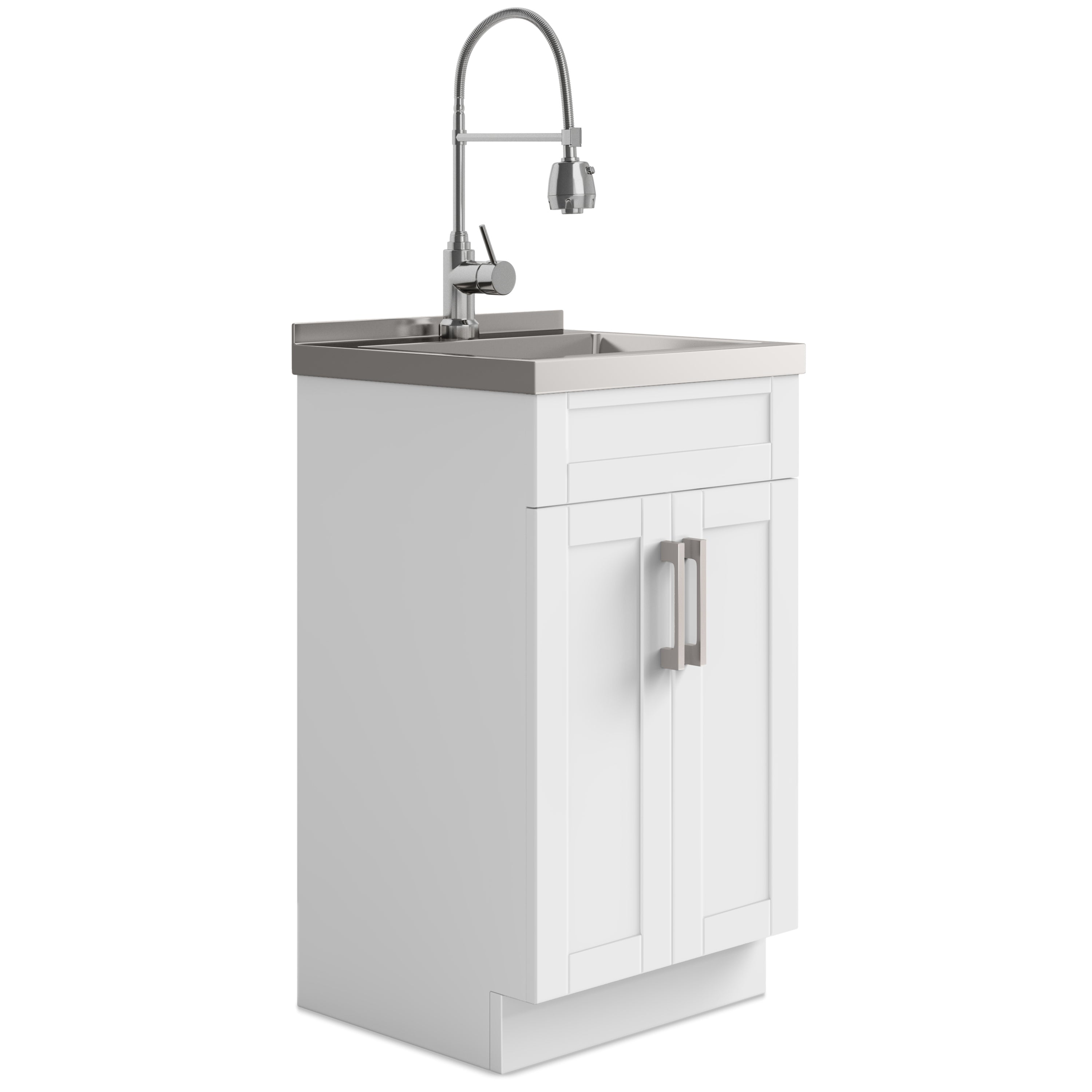 Hennessy 20" White Laundry Cabinet w/ Sink