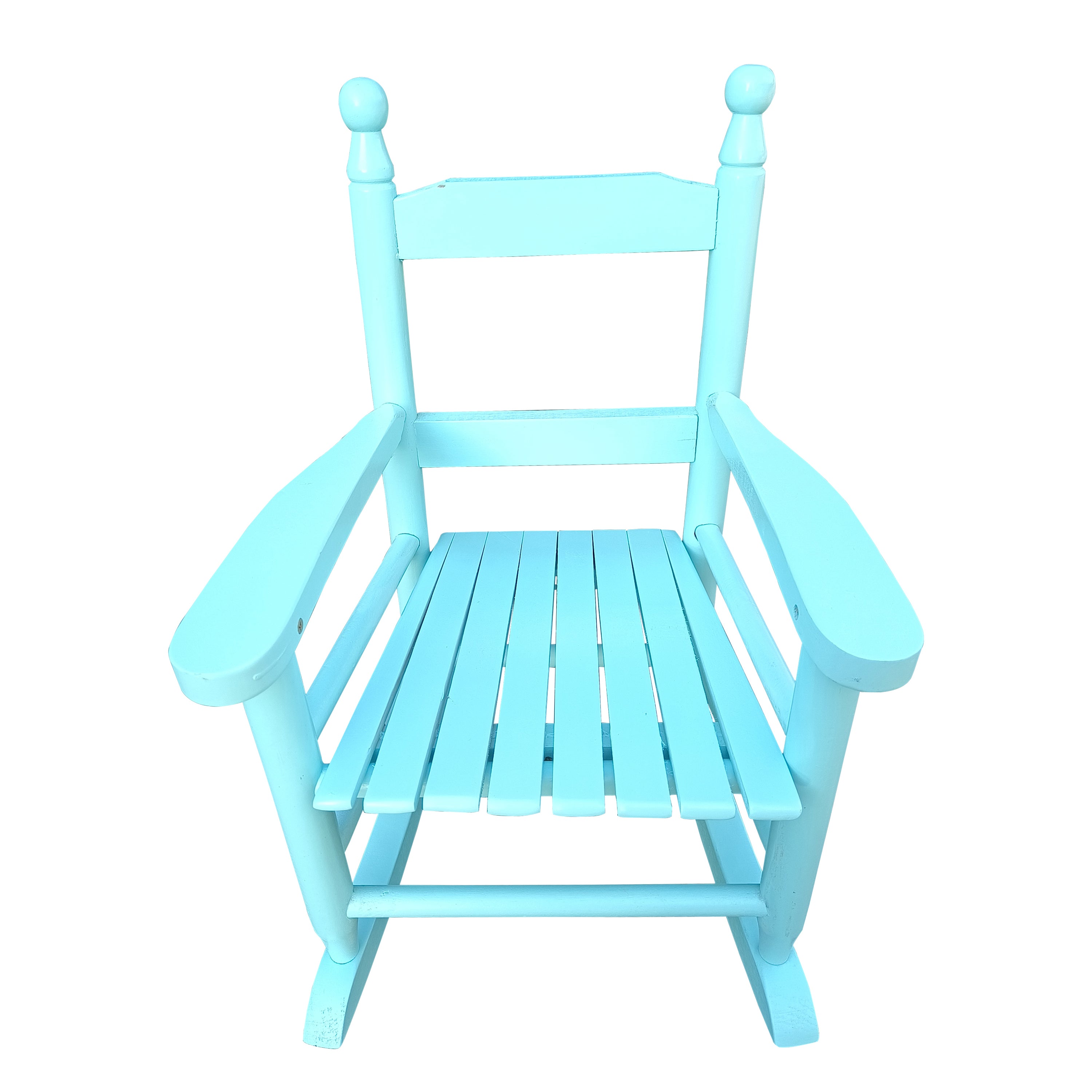 Light Blue Children's Solid Wood Rocking Chair - Indoor/Outdoor