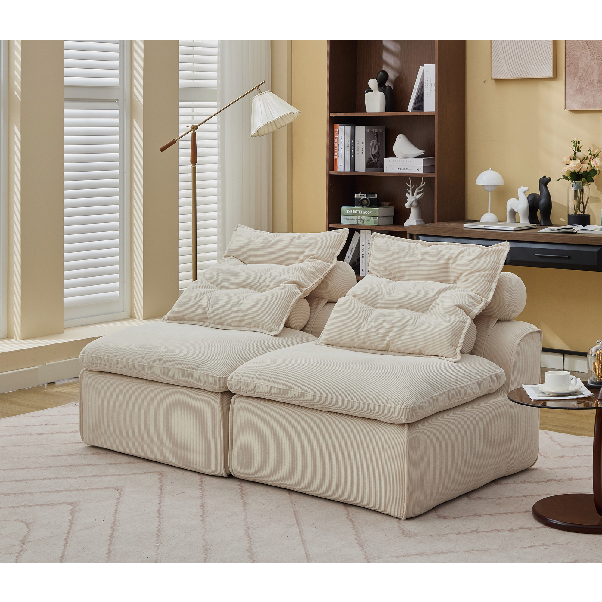 Modular Sofa: DIY Corduroy Lounge Chair