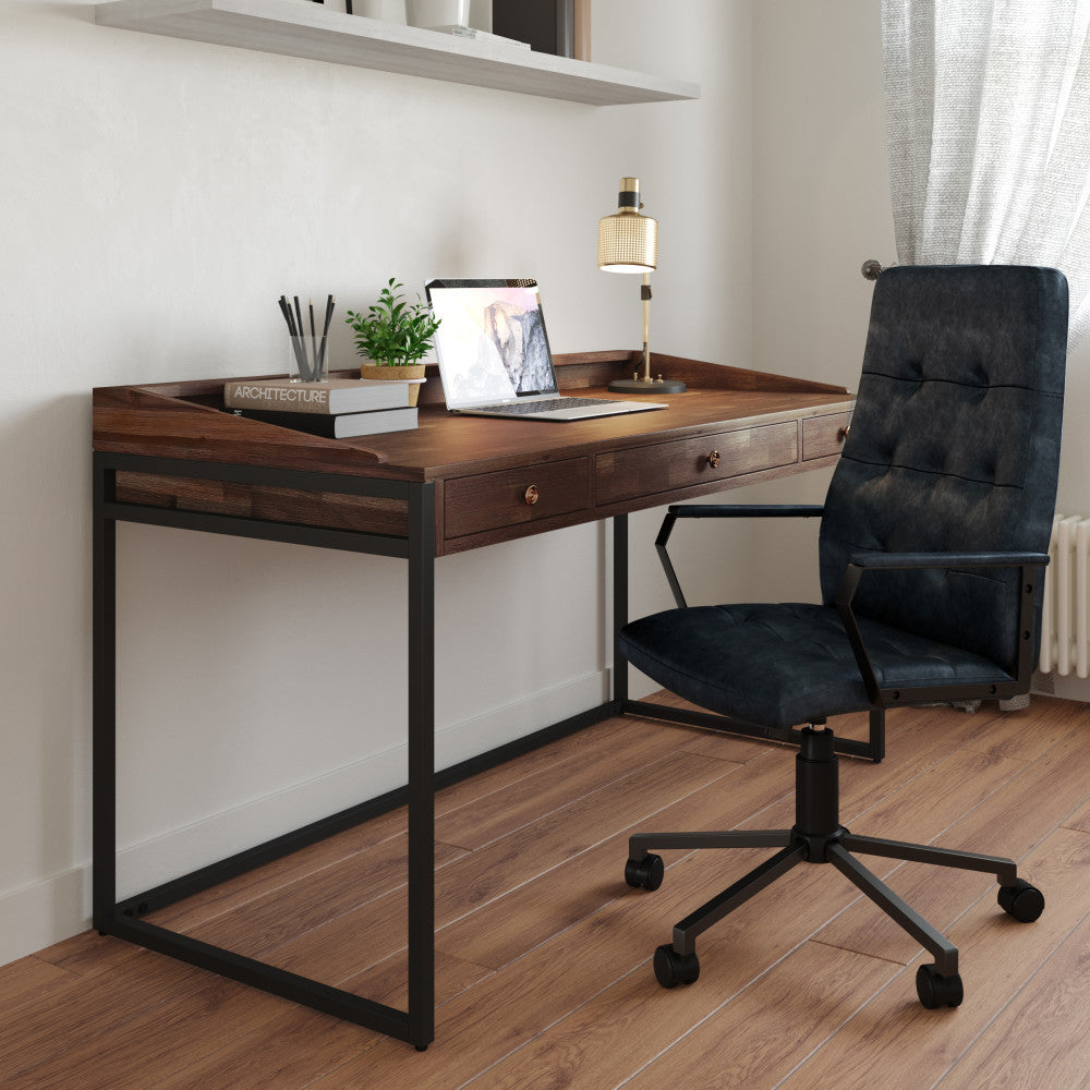Foley Swivel Office Chair - Distressed Blue