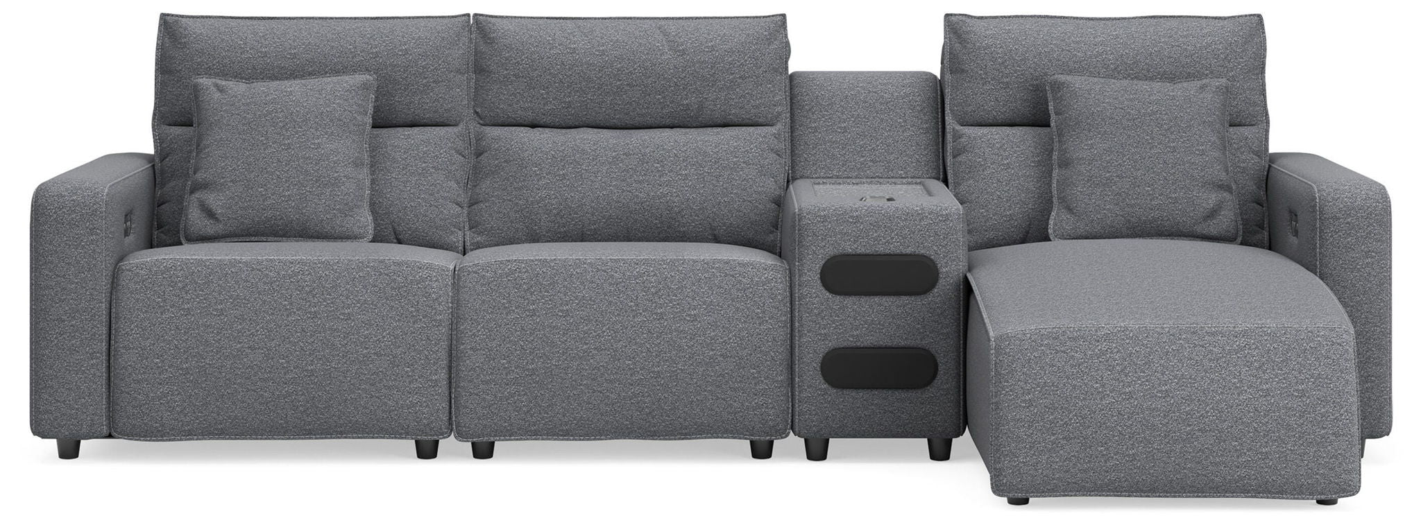 Modmax II - Reclining Sectional - Salt And Pepper