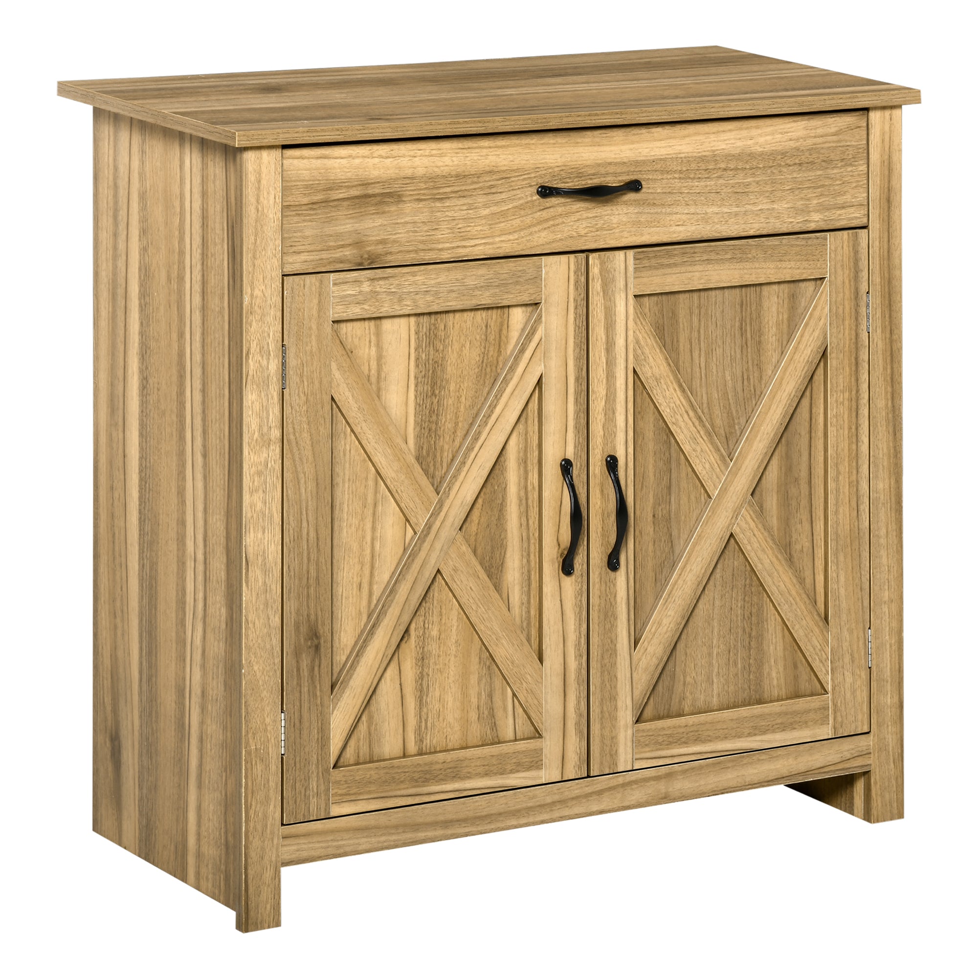 Farmhouse Sideboard Buffet Cabinet, Natural Wood