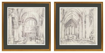 Downyard - Wall Art Set (Set of 2) - Black / Beige