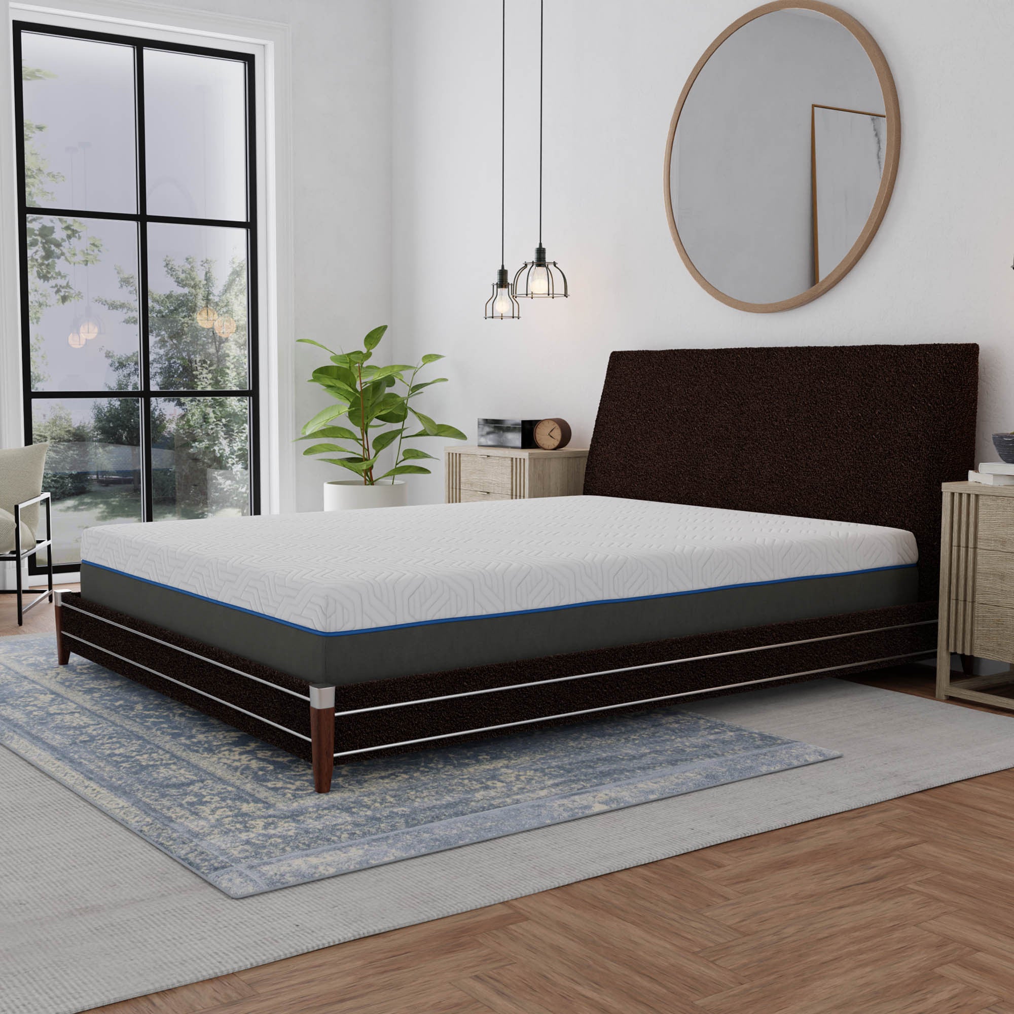 King Lavender Gel Memory Foam Mattress w/ Edge Support