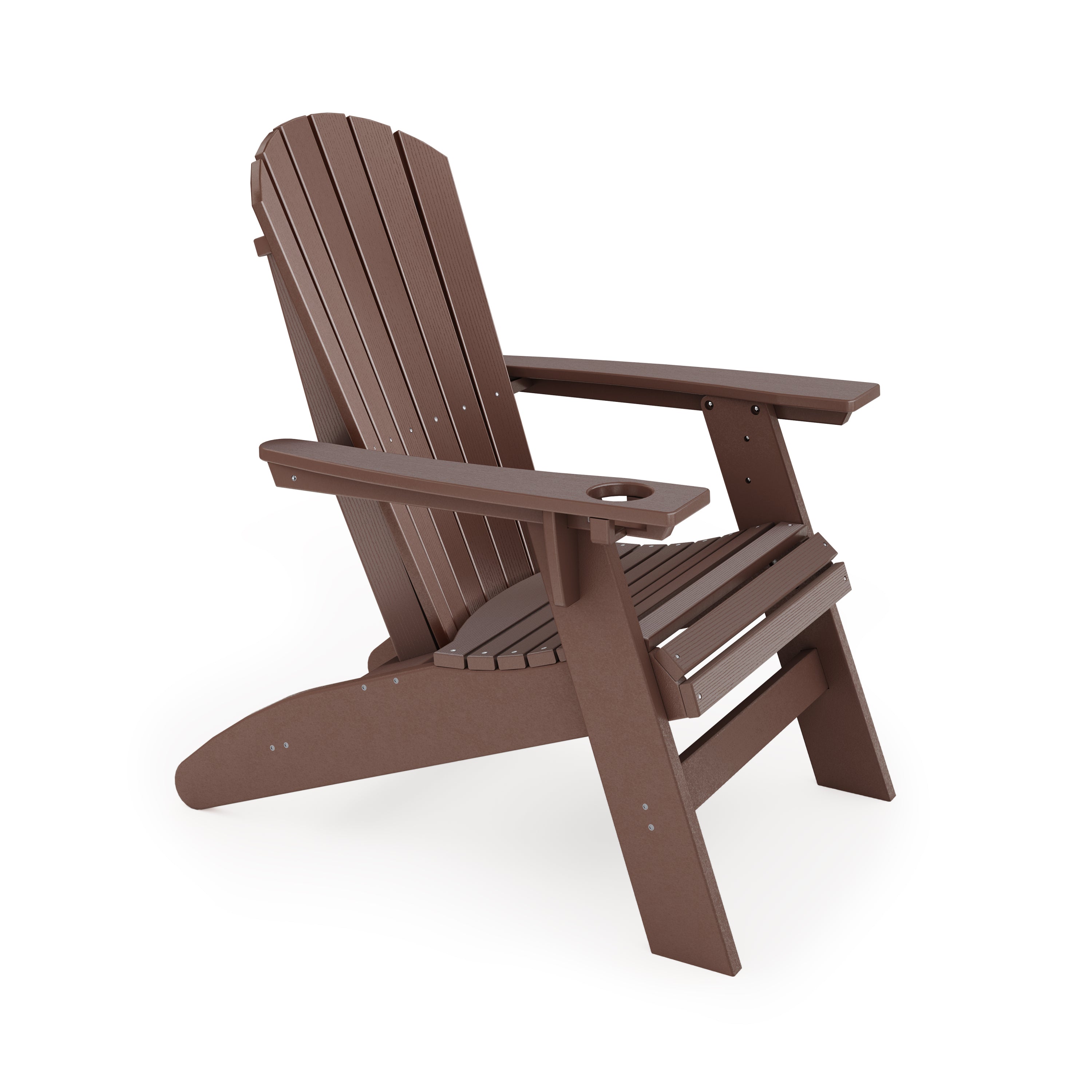 Brown HDPE Poly Lumber Adirondack Chair - Outdoor Relaxation