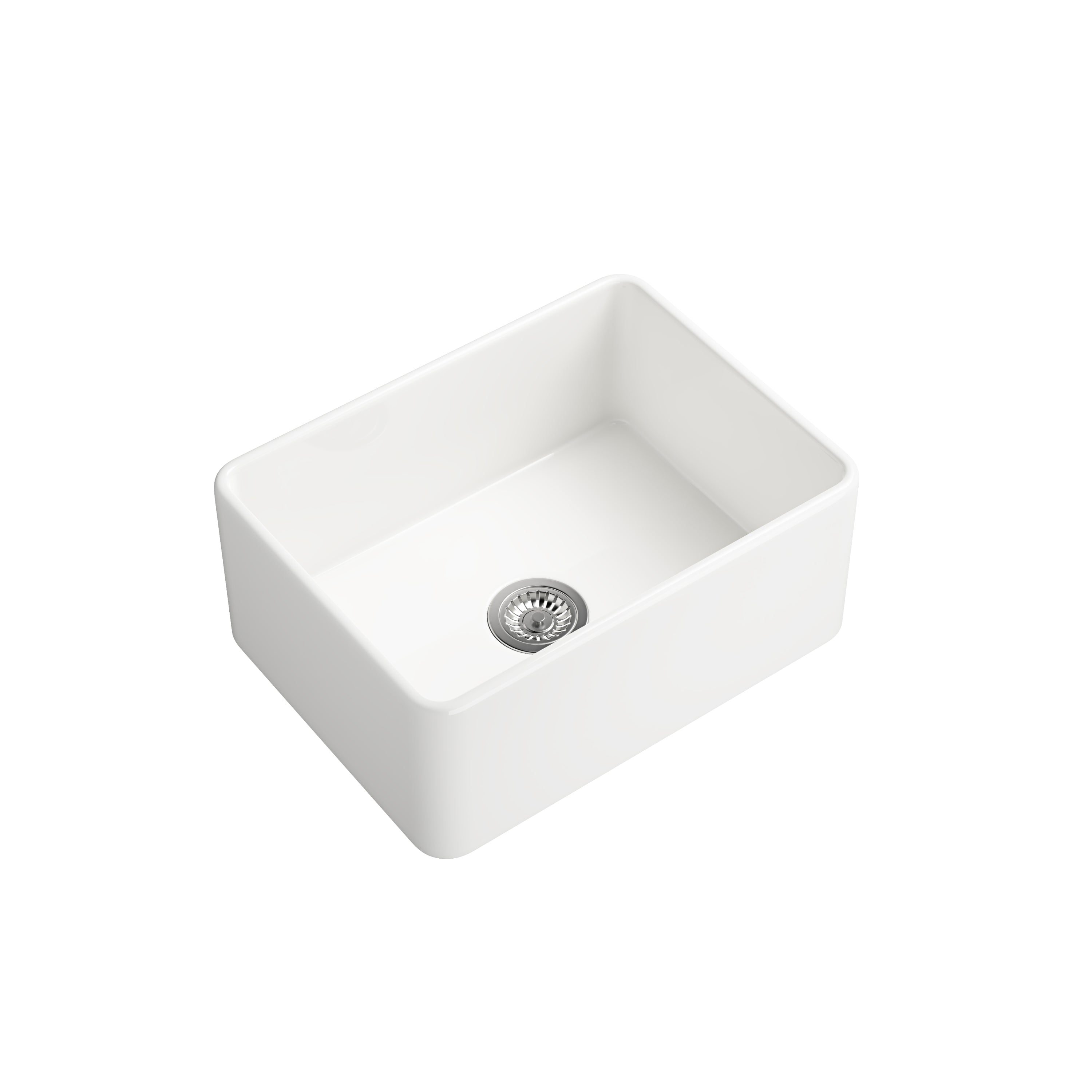 Deep Apron Farmhouse Sink: White, Single, Undermount