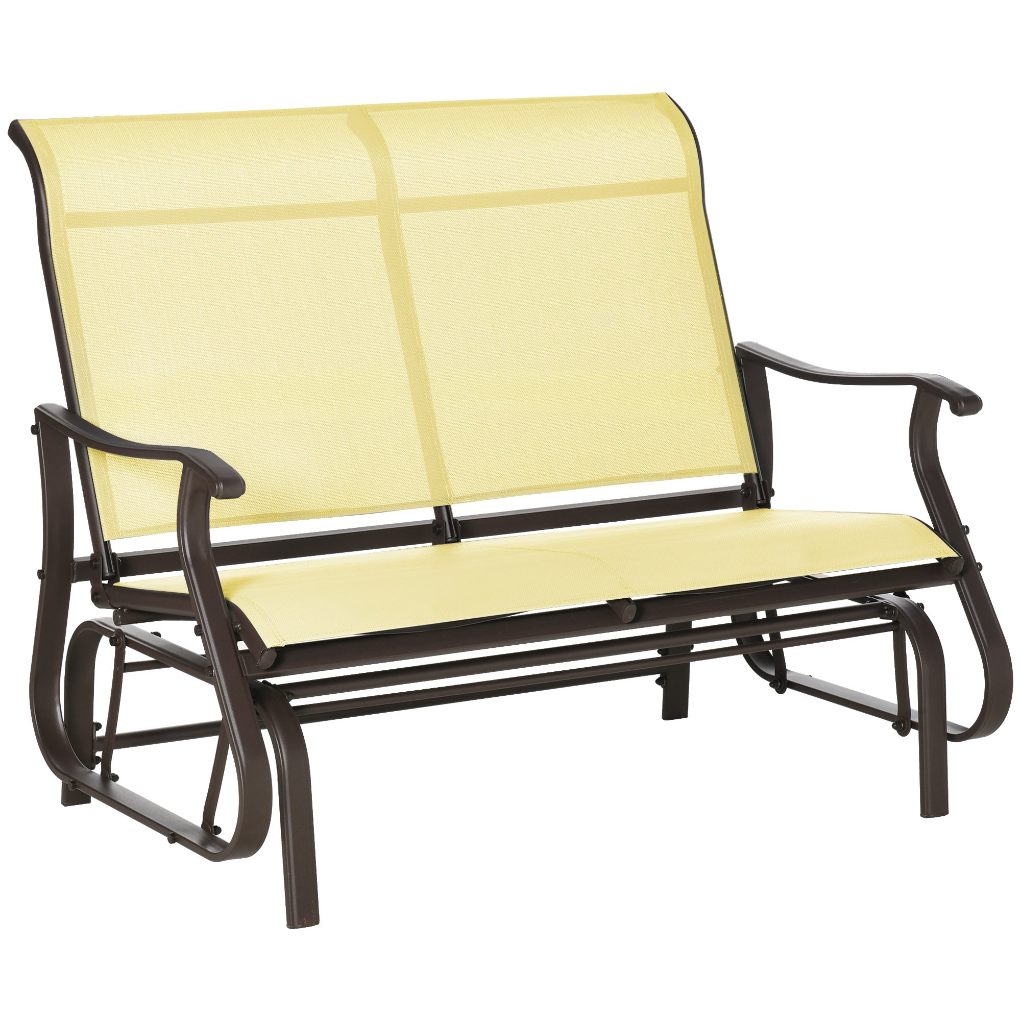 Outsunny 2-Person Outdoor Patio Glider Bench Loveseat Rocker