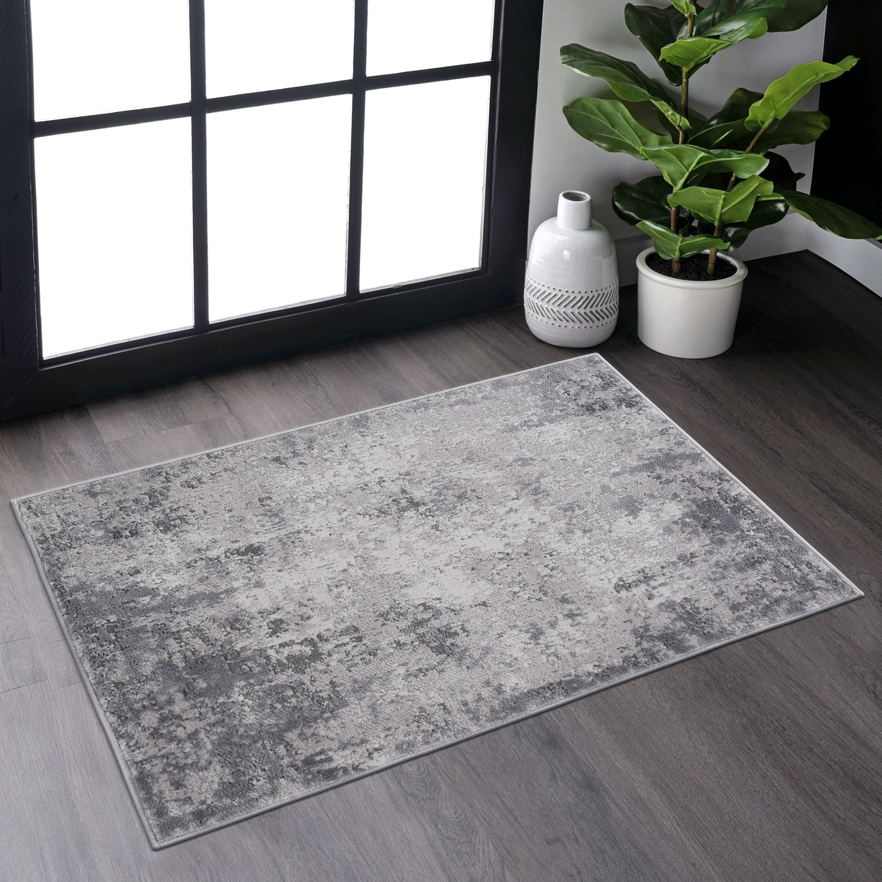 NAAR MARFI Rug: Grey Abstract Area Rug