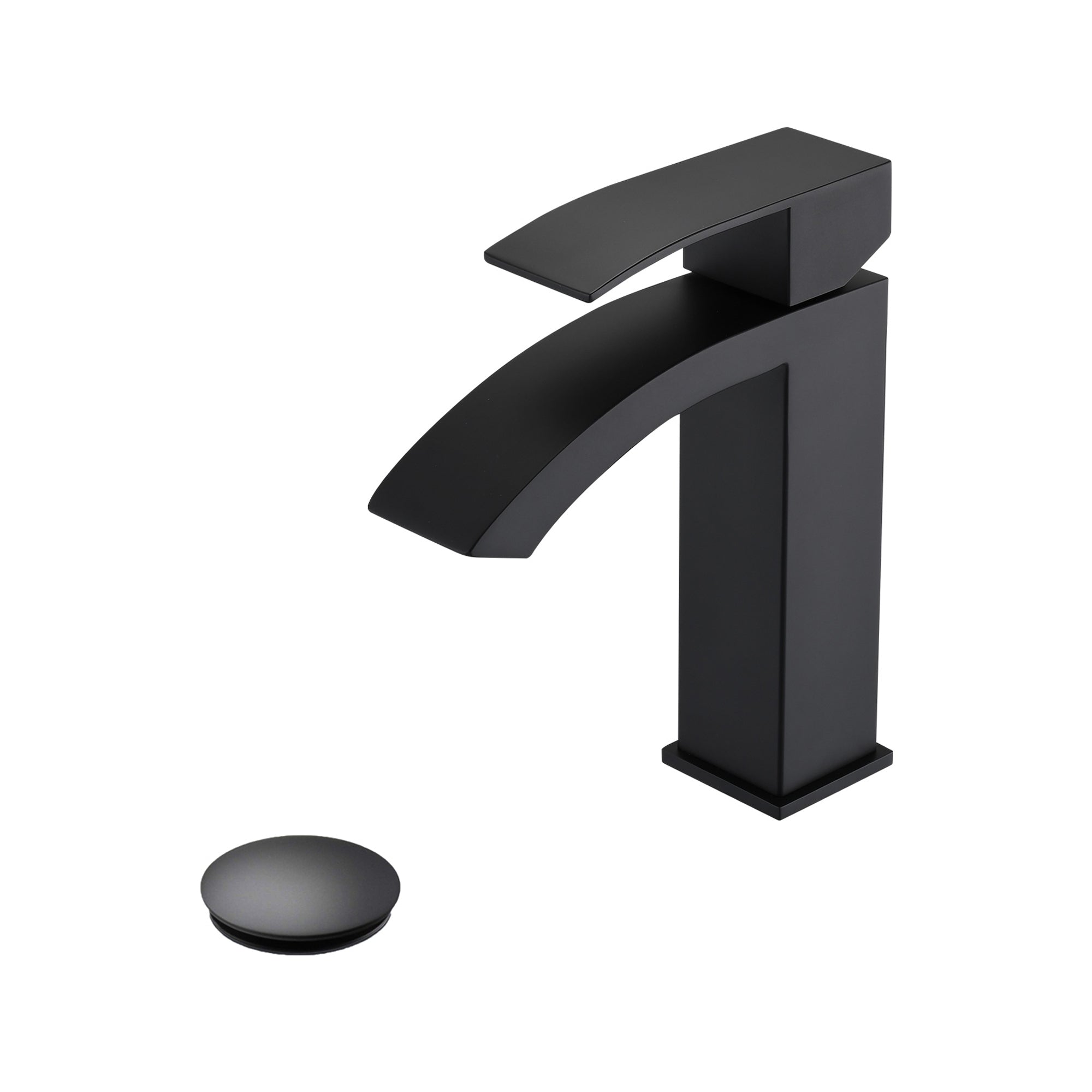 Single Handle Waterfall Bathroom Faucet with Pop-Up Drain