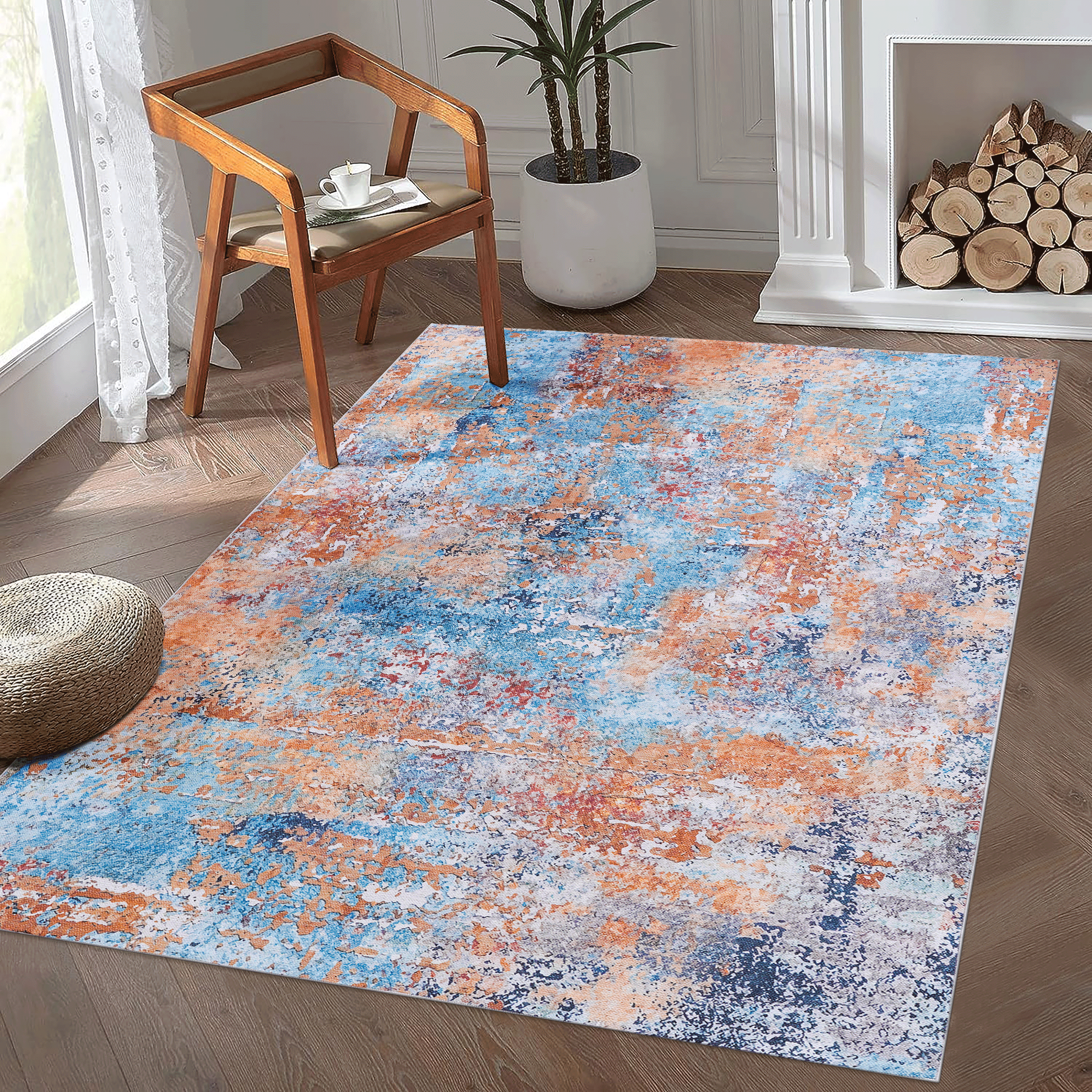 Washable 3x5 Area Rug: Kid & Pet Friendly