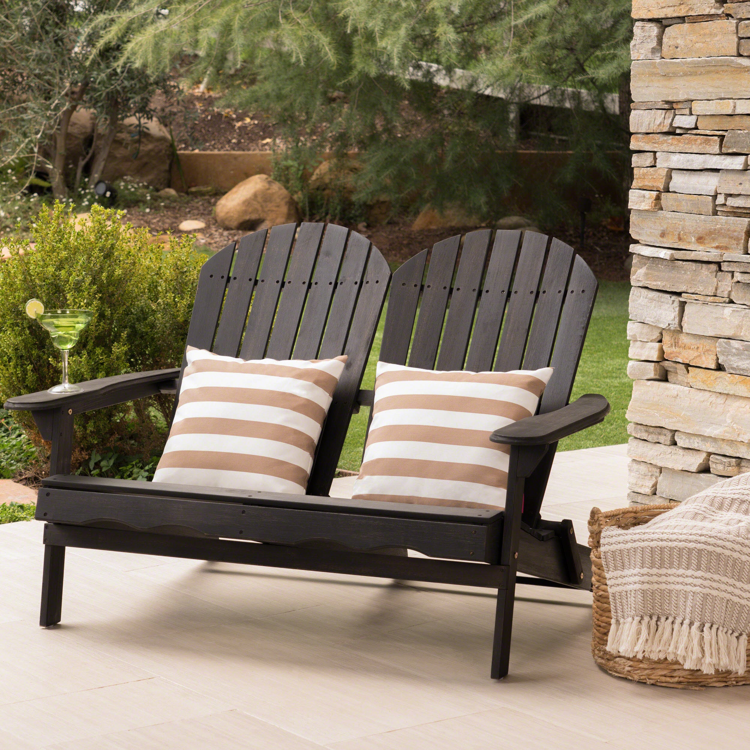 Malibu Adirondack Loveseat: Outdoor Patio Seating for Two