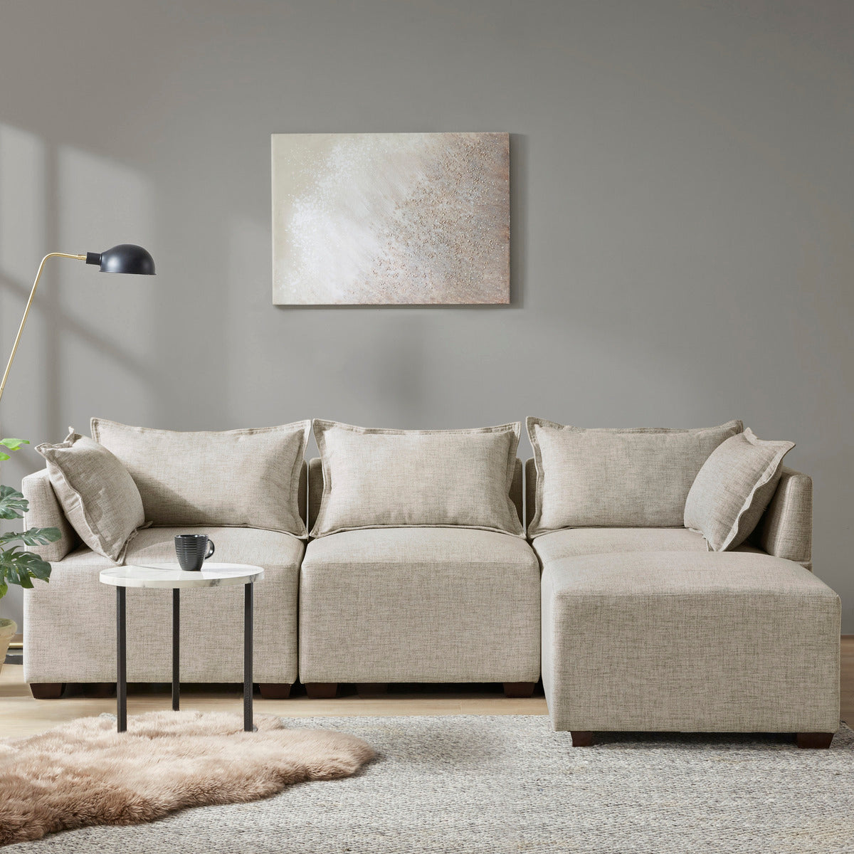 Modern Modular Armless Chair | Customizable Seating